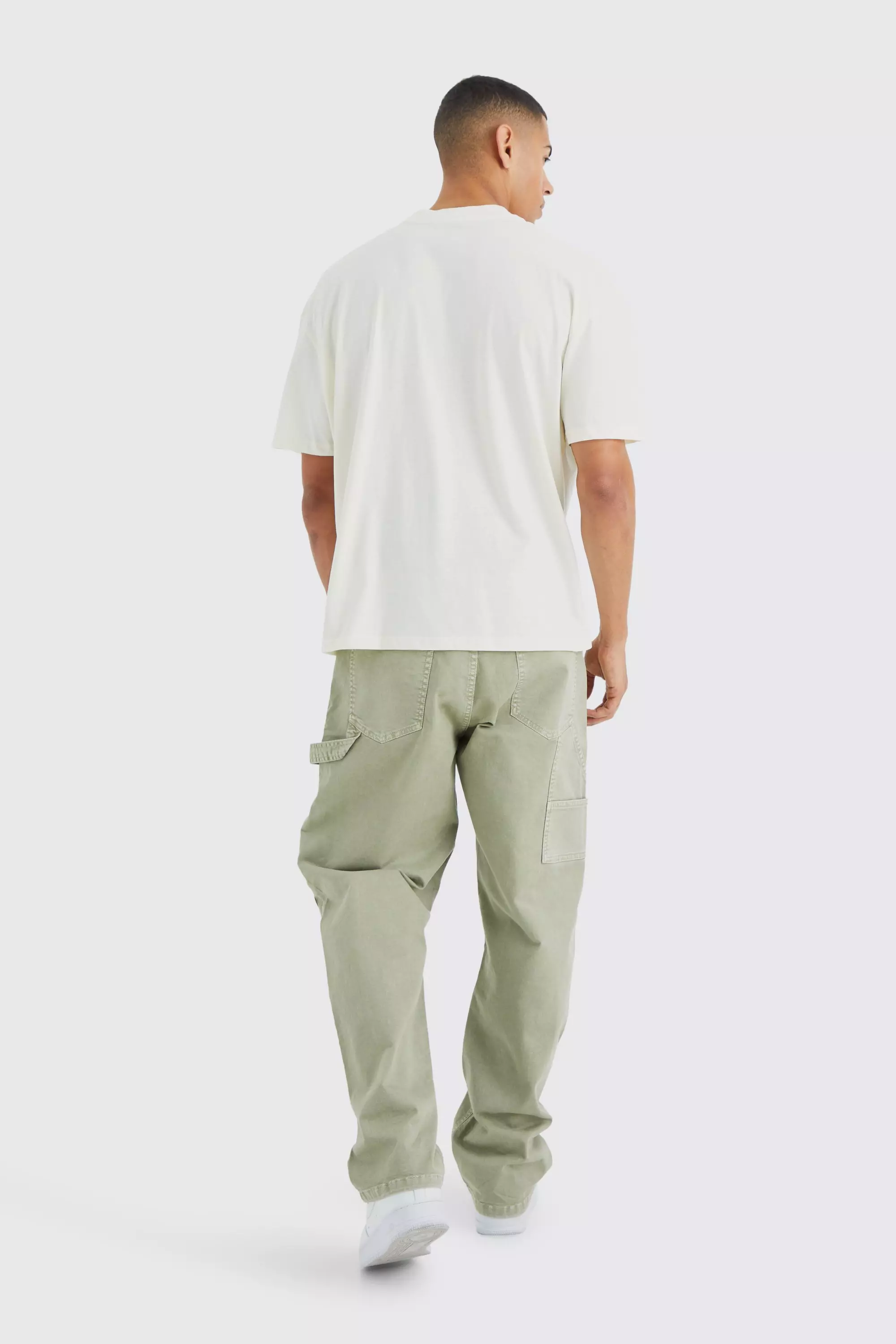 Olive Relaxed Overdye Carpenter Trouser alternative image