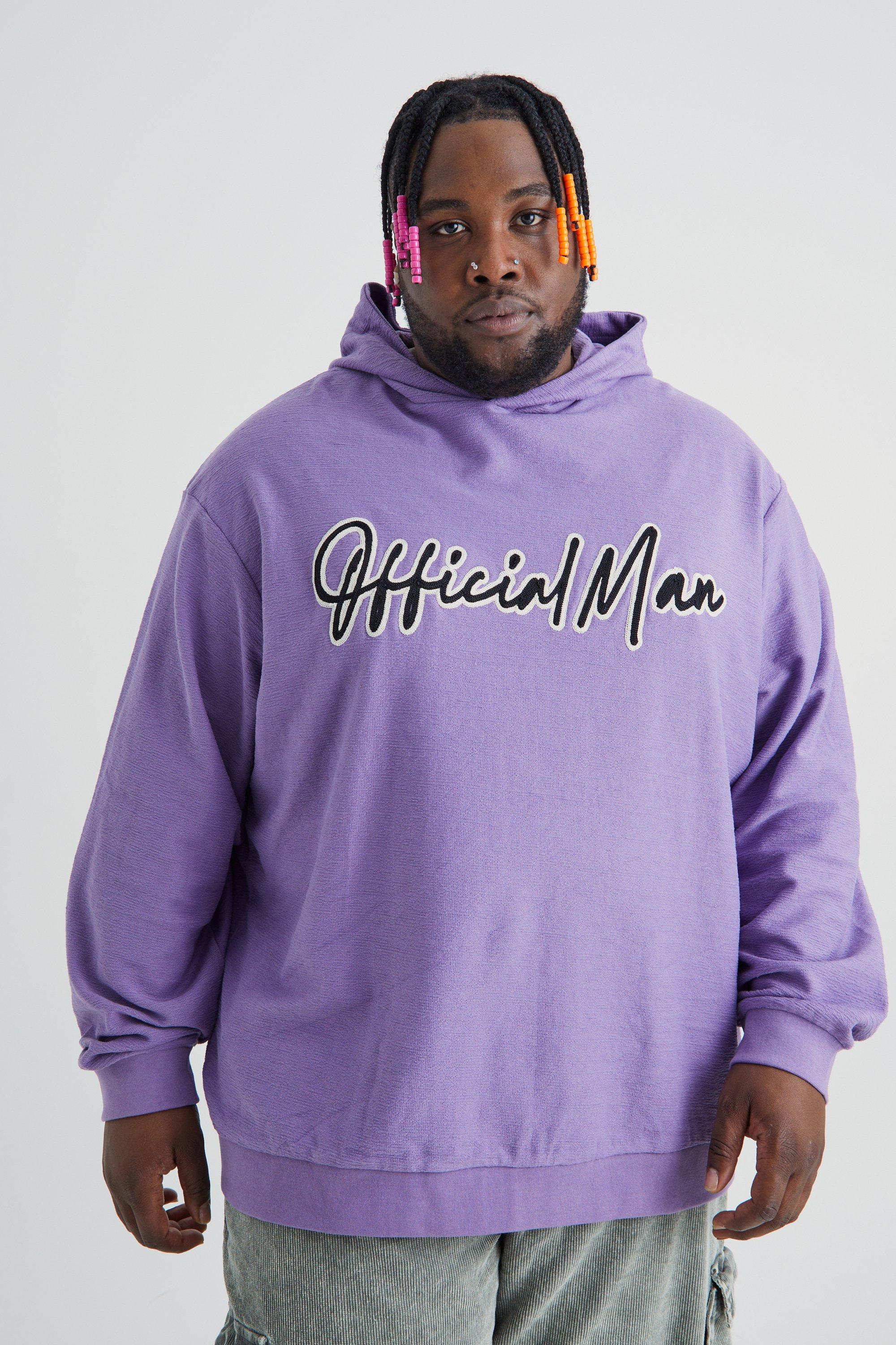 Boohooman purple hoodie hot sale