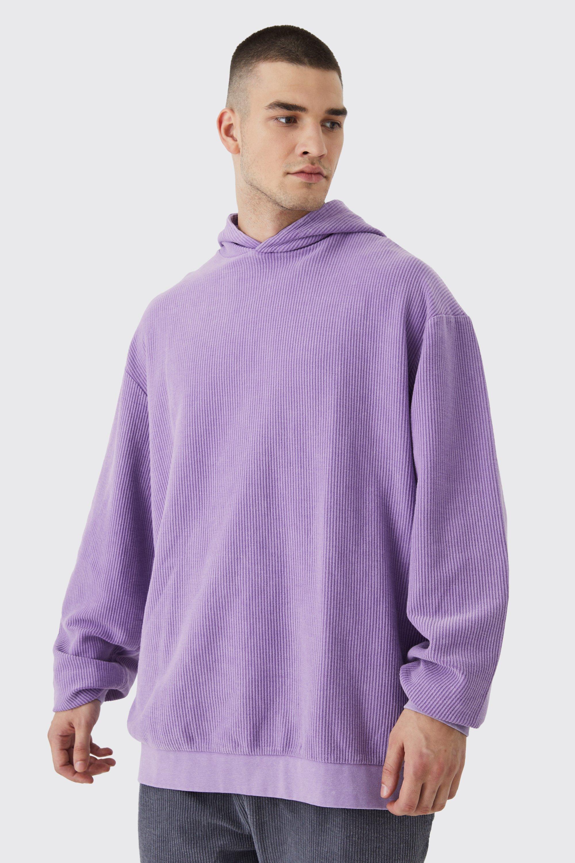 Boohooman purple online hoodie