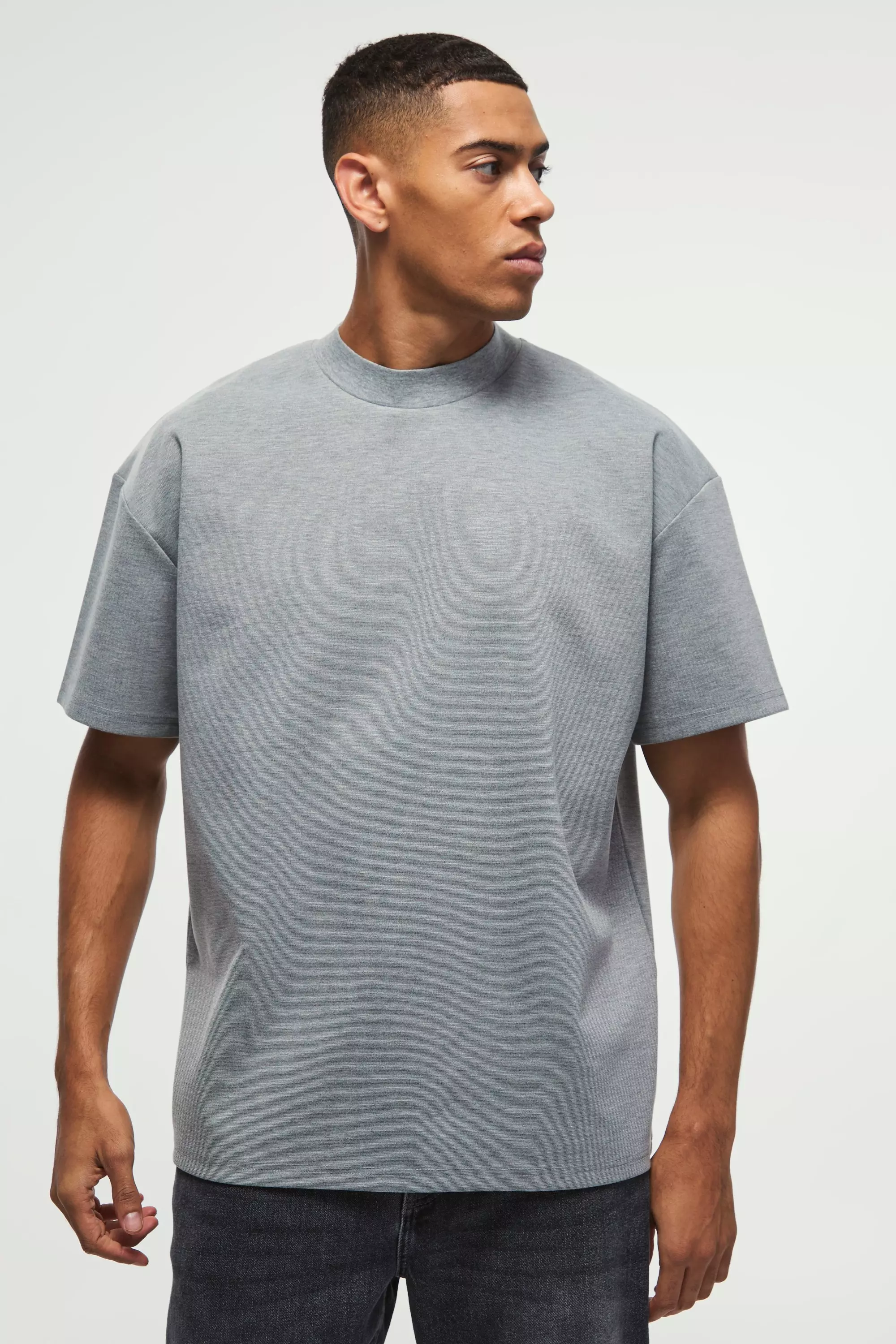 Oversized Super Heavy Premium T-shirt Grey marl