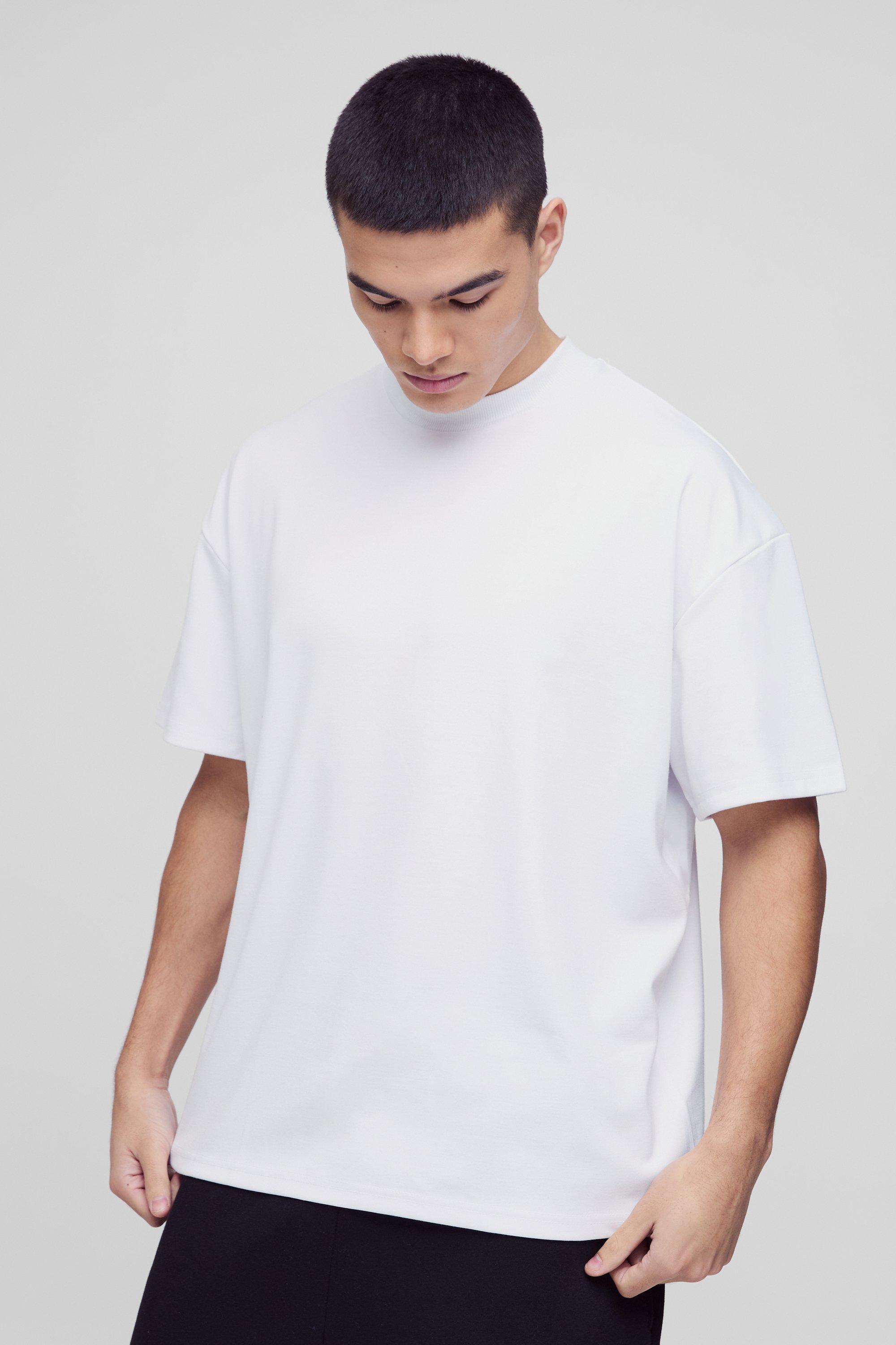 Oversized Drop Shoulder Open Stitch T-shirt