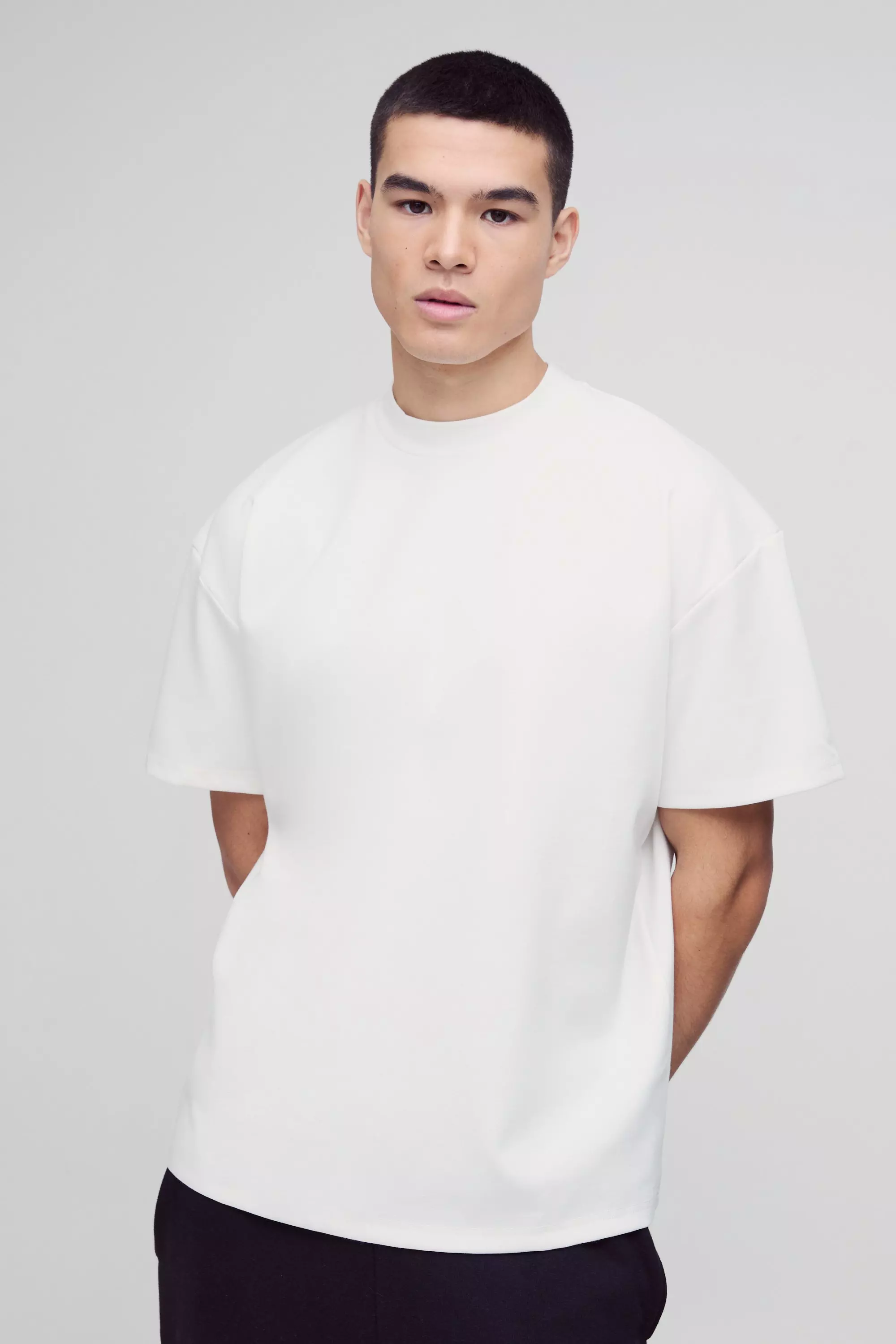 Ecru Oversized Super Dik Premium T-Shirt alternatieve afbeelding