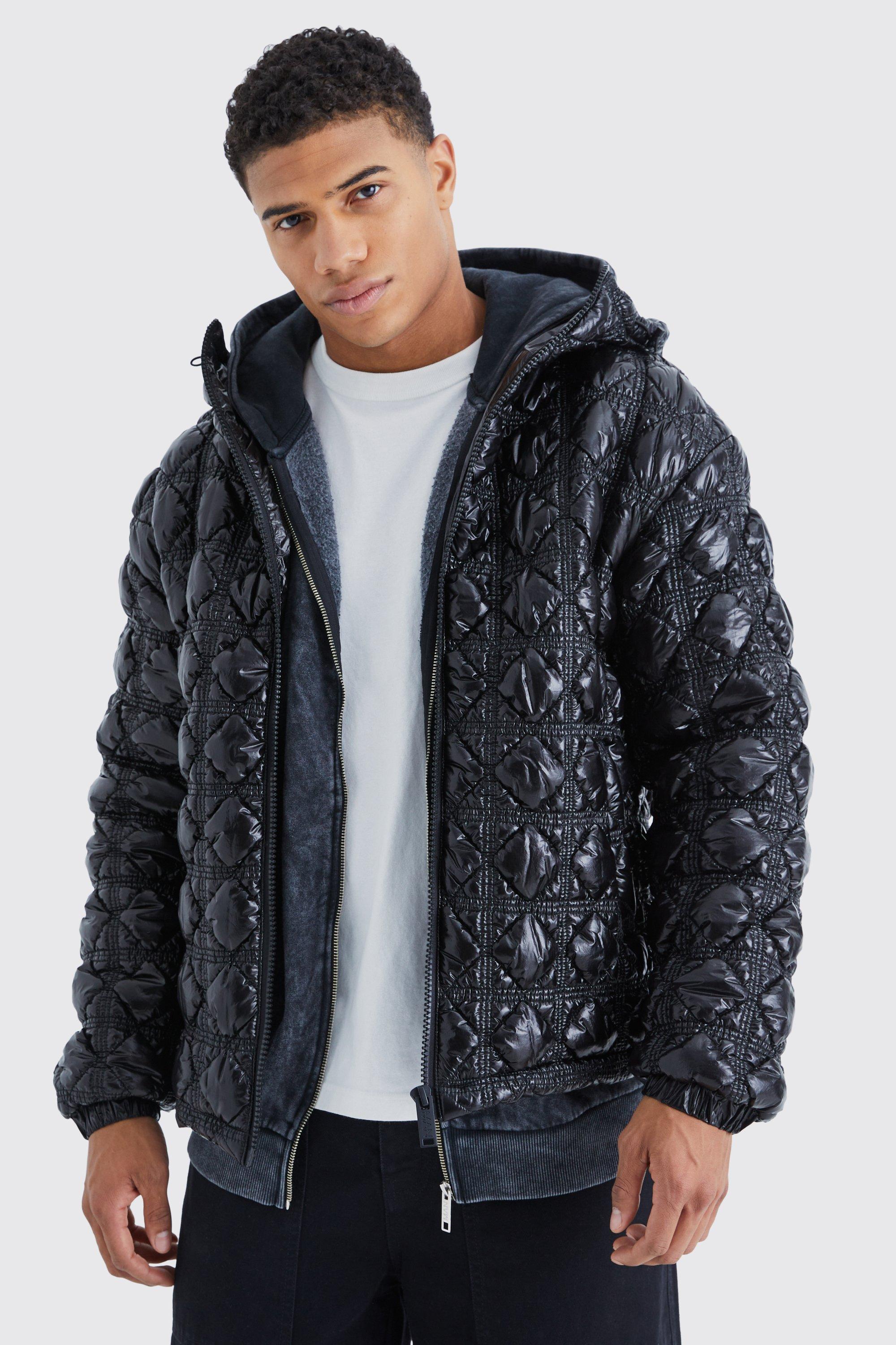 Mens shiny bubble outlet coat