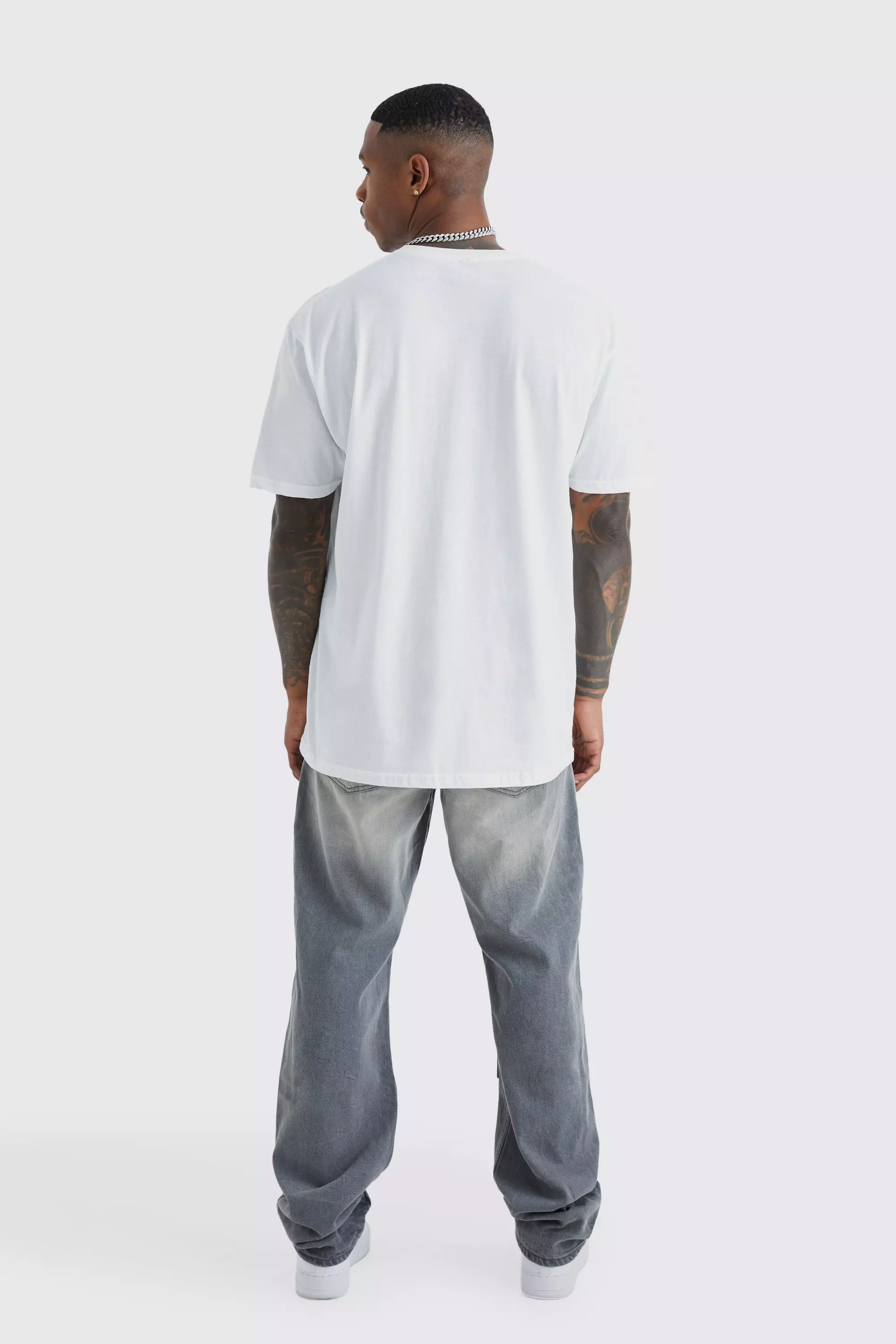 White Oversized Worldwide Graphic T-shirt alternative image