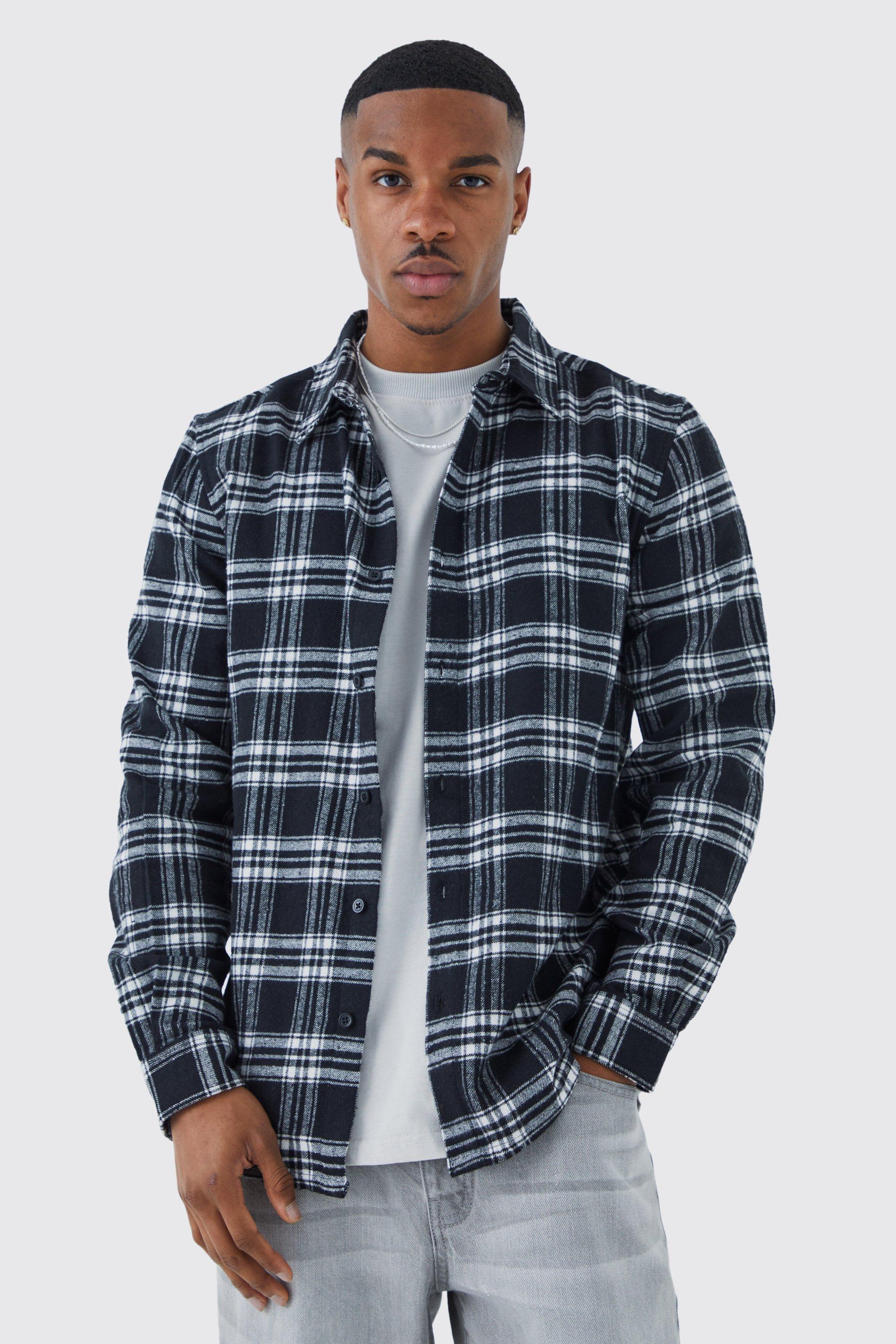 Plus Long Sleeve Buffalo Check Shirt