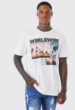 Oversized Worldwide City T-shirt White