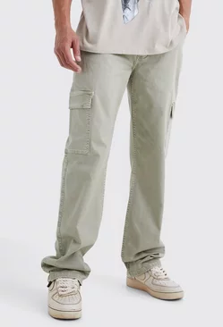 Tall Relaxed Overdye Cargo Pants Olive