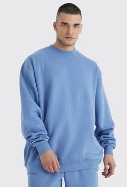 Tall Oversized Extended Neck Sweatshirt Dusty blue