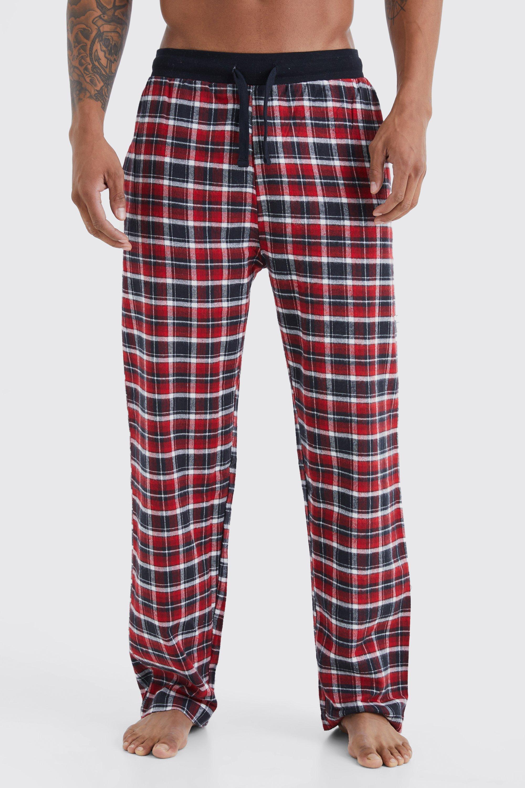 Red checked pj discount bottoms