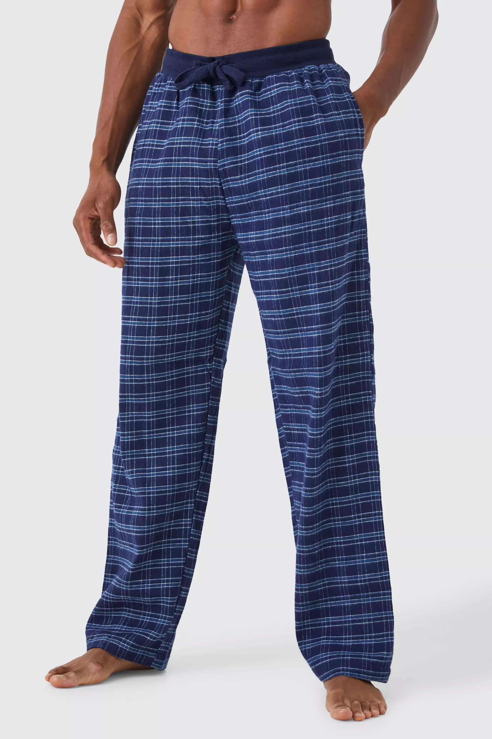 Check Pyjama Bottoms boohooMAN