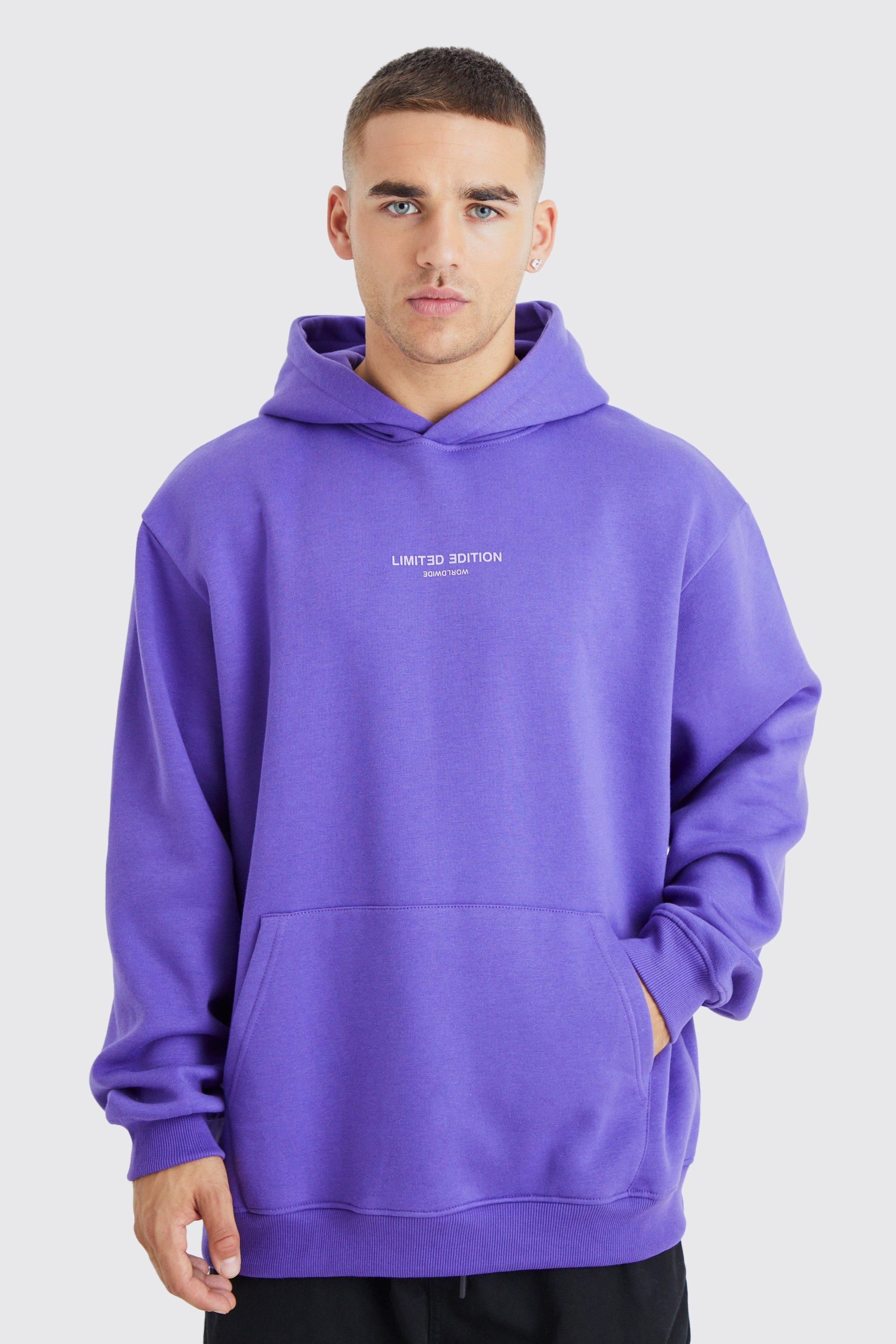 Boohooman discount purple hoodie