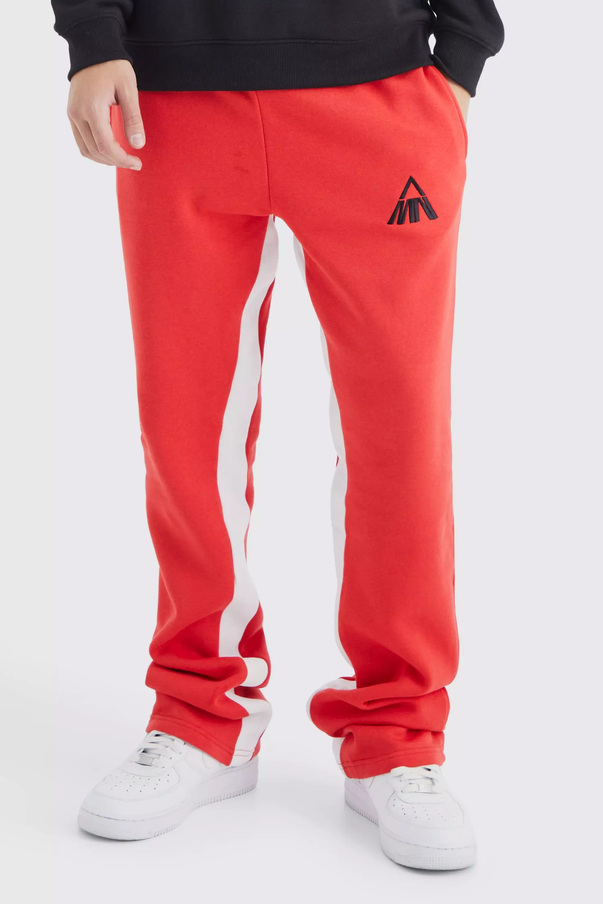 Men s Stacked Sweatpants boohooMAN USA