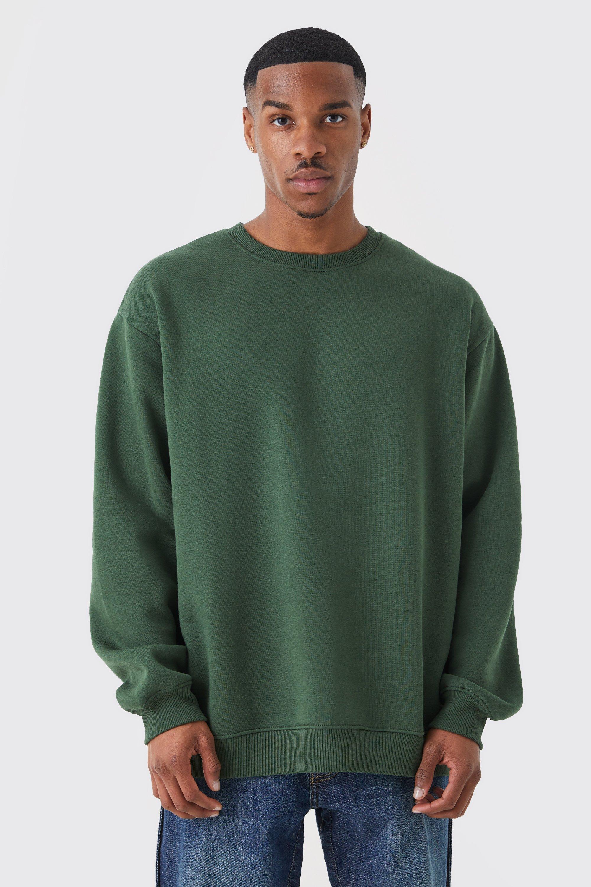 Mens oversized hotsell crew neck sweatshirt