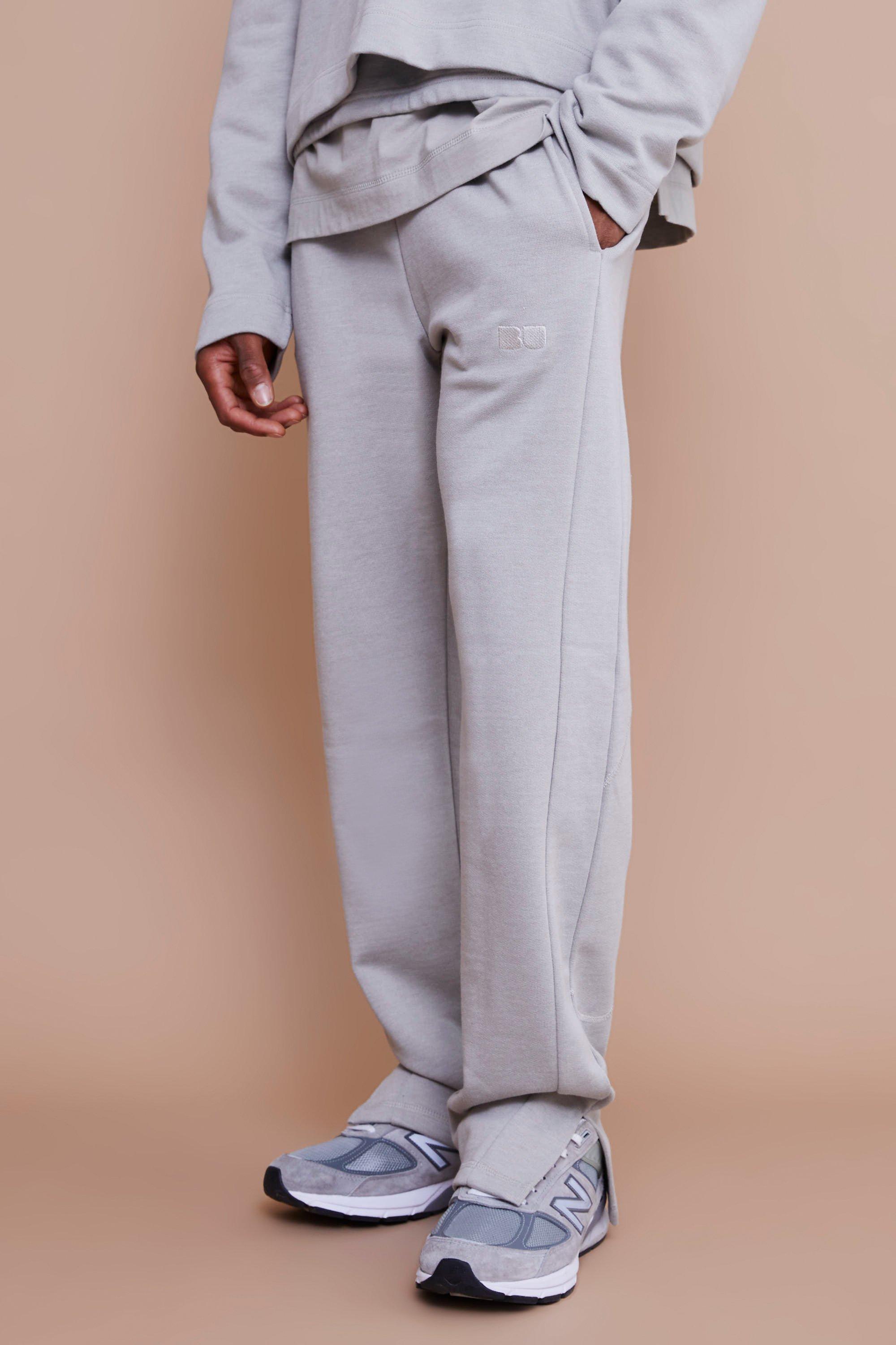 Regular Fit Split Hem Heavyweight Sweatpants