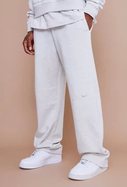 Grey Relaxed Fit Boxer Waist Heavyweight Sweatpants