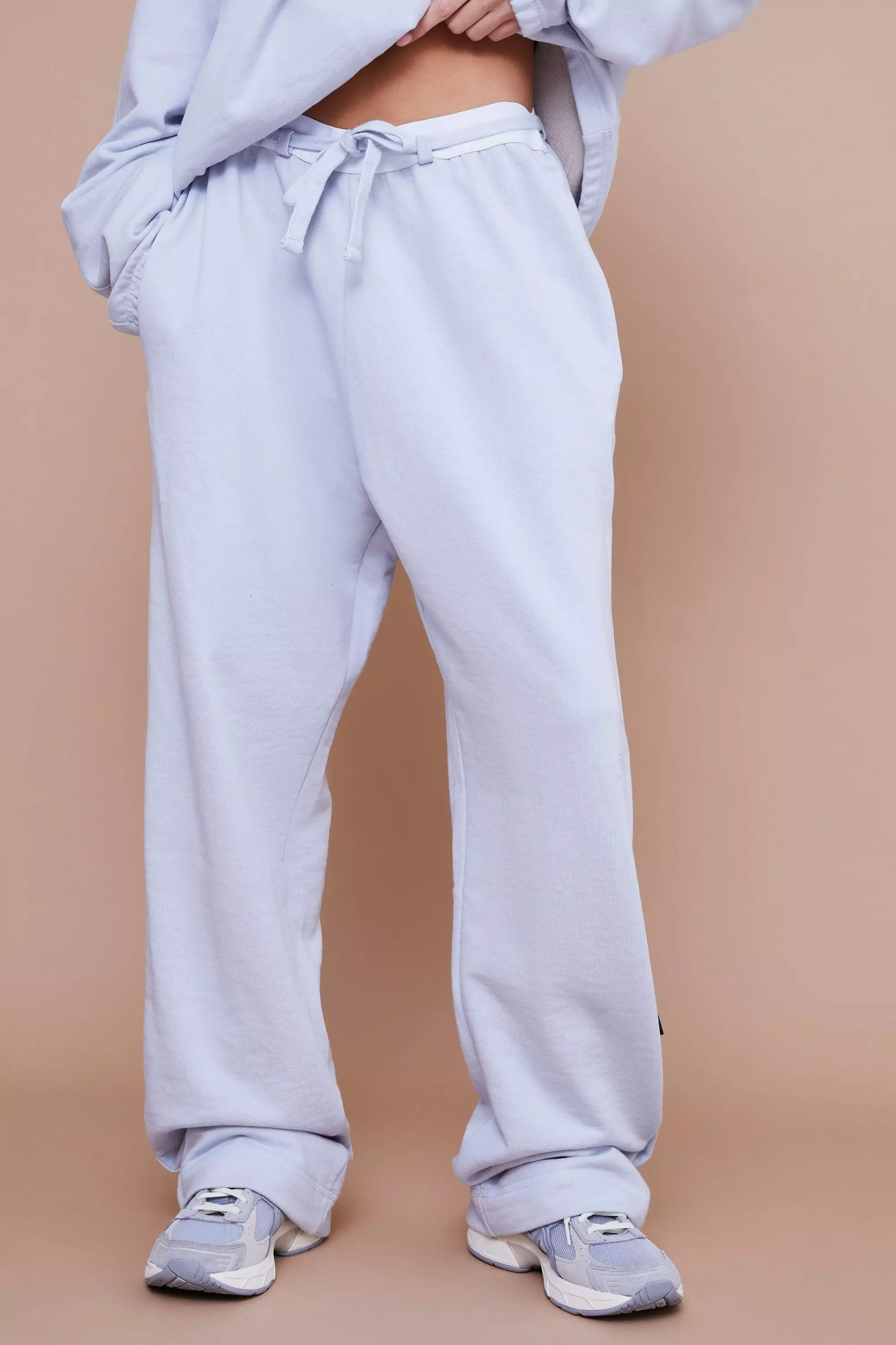 Relaxed Fit Boxer Waist Heavyweight Sweatpants Dusty blue