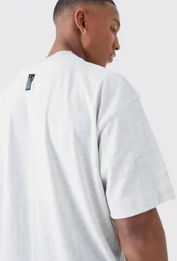 Oversized Extended Neck T-shirt Ash grey