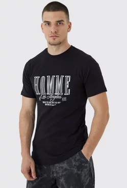 Tall Slim Interlock Homme Graphic T-shirt Black