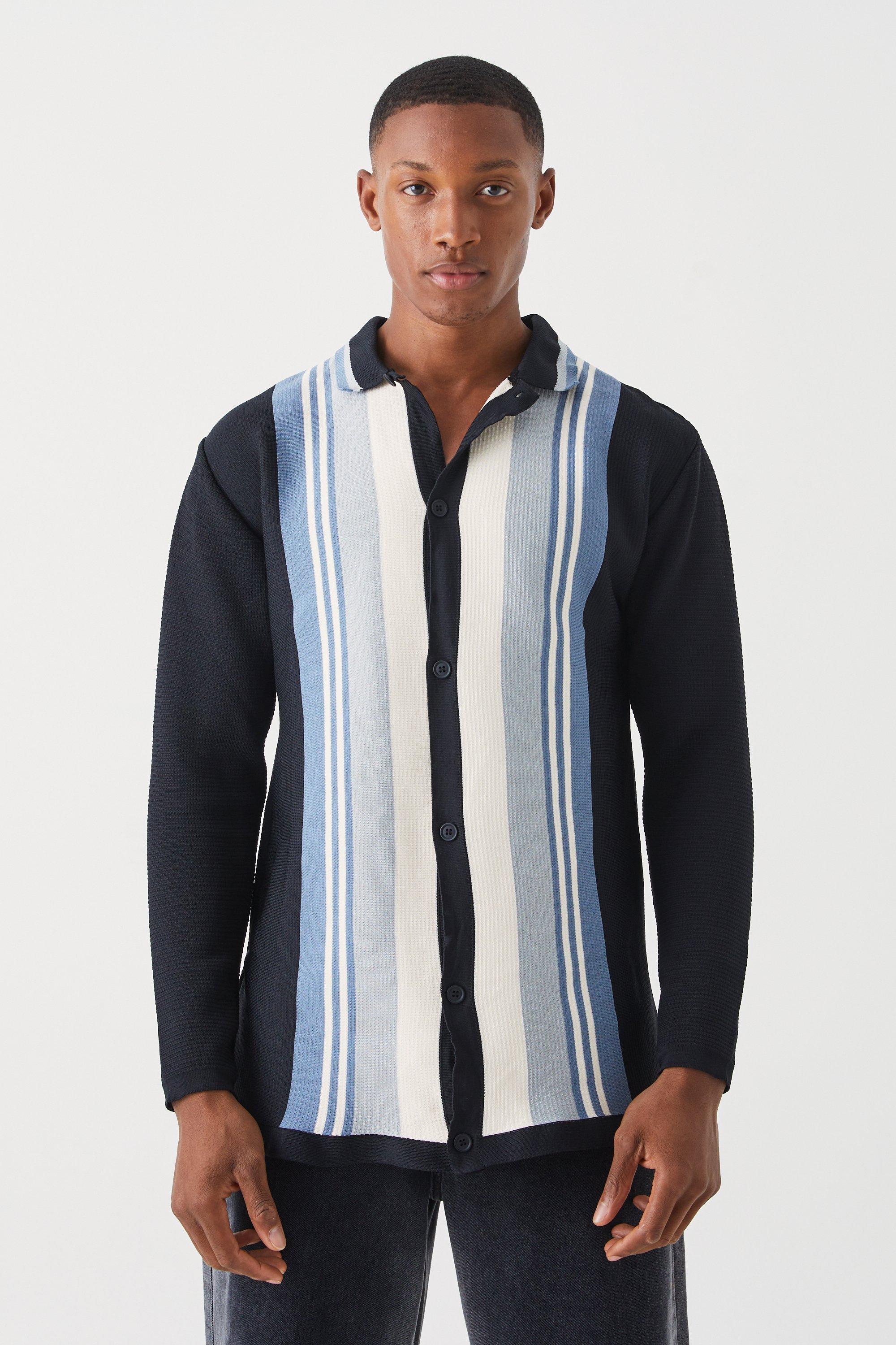 boohooMAN Regular Long Sleeve Polo - Blue - Size Xs