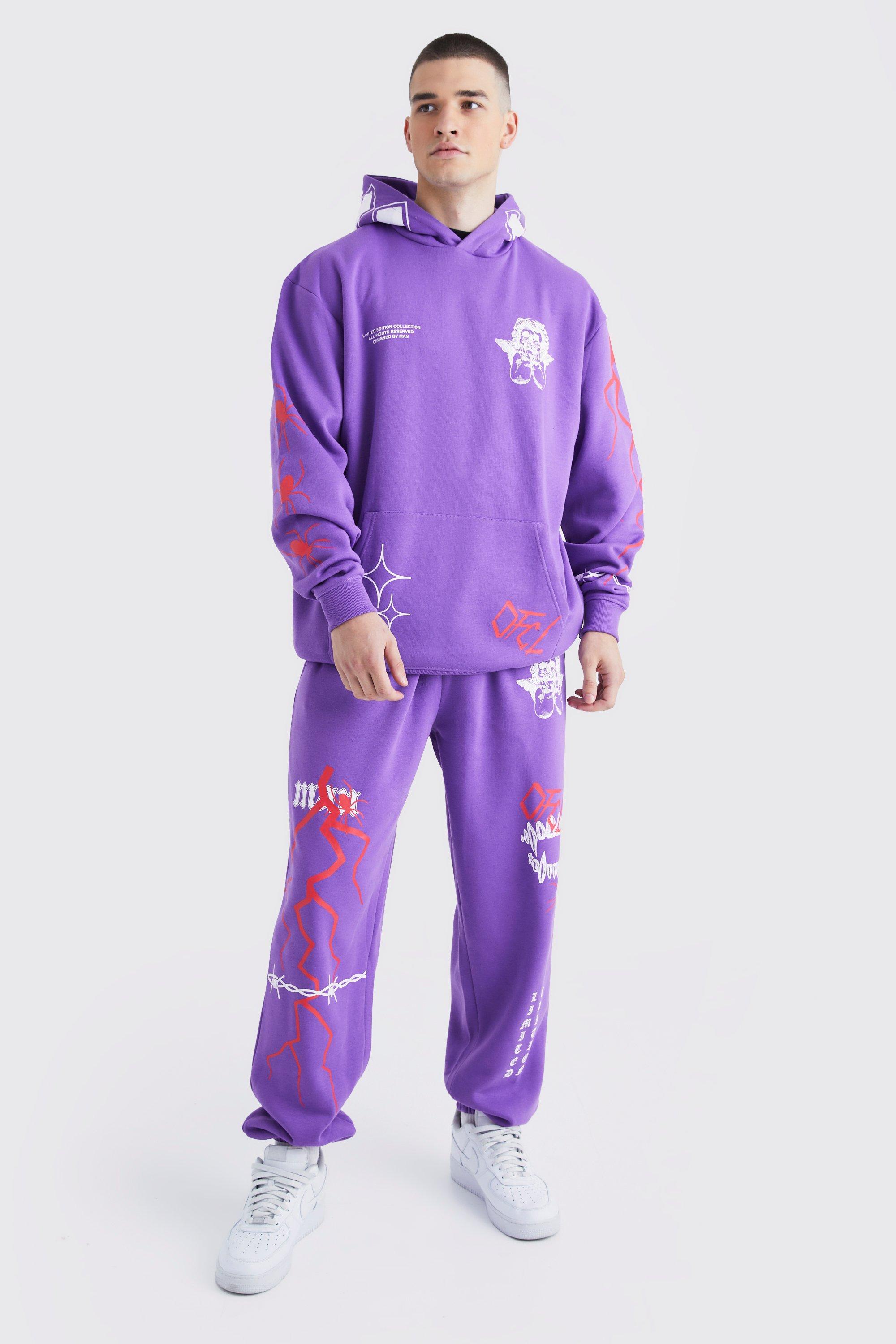 Purple and white store tracksuit