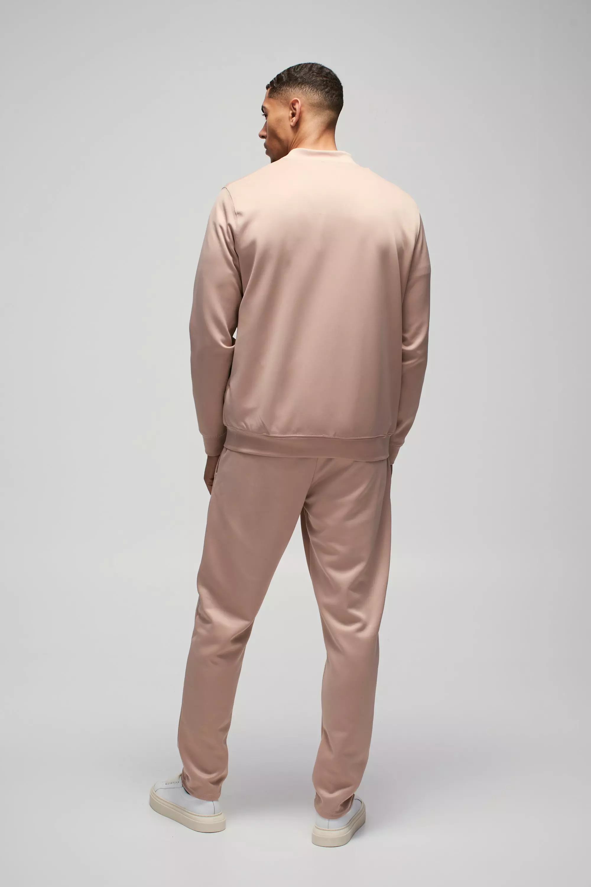 Taupe Scuba Bomberjack En Joggingbroek alternatieve afbeelding
