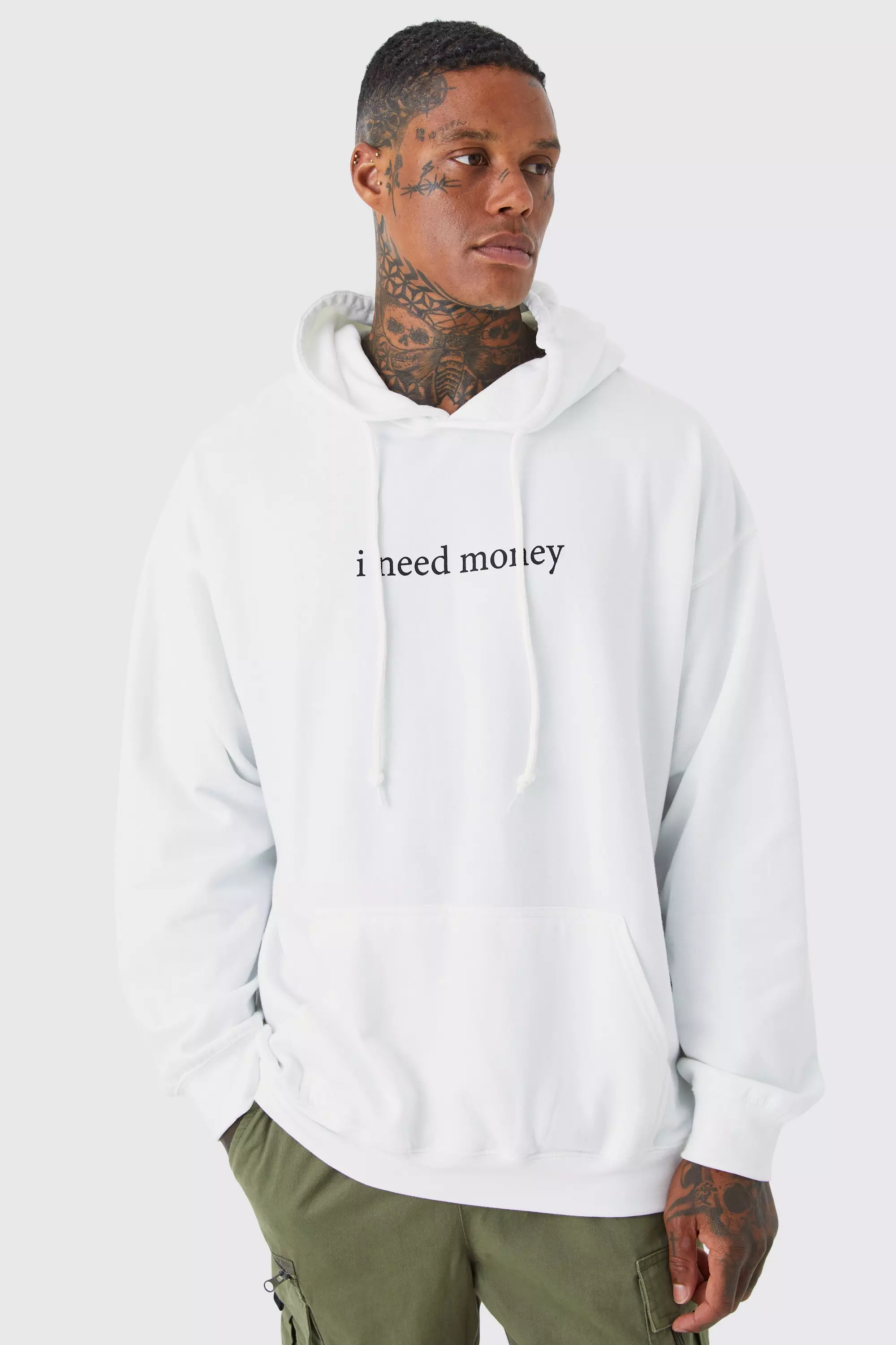 Oversized slogan hoodie hotsell
