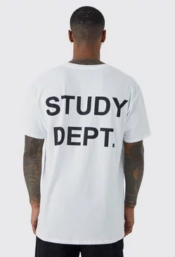 White Oversized Student Slogan T-shirt