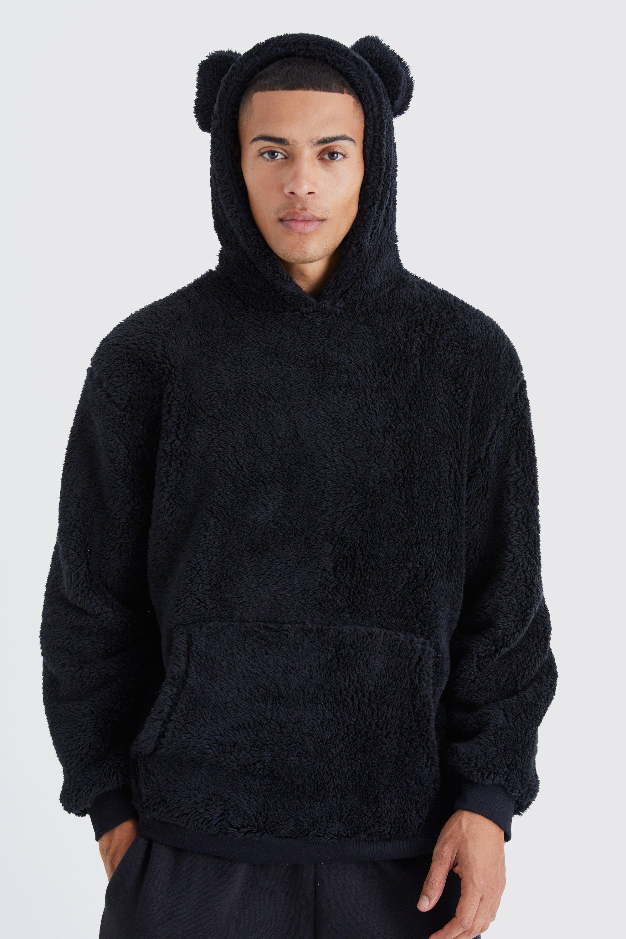 Boohooman fluffy hoodie new arrivals