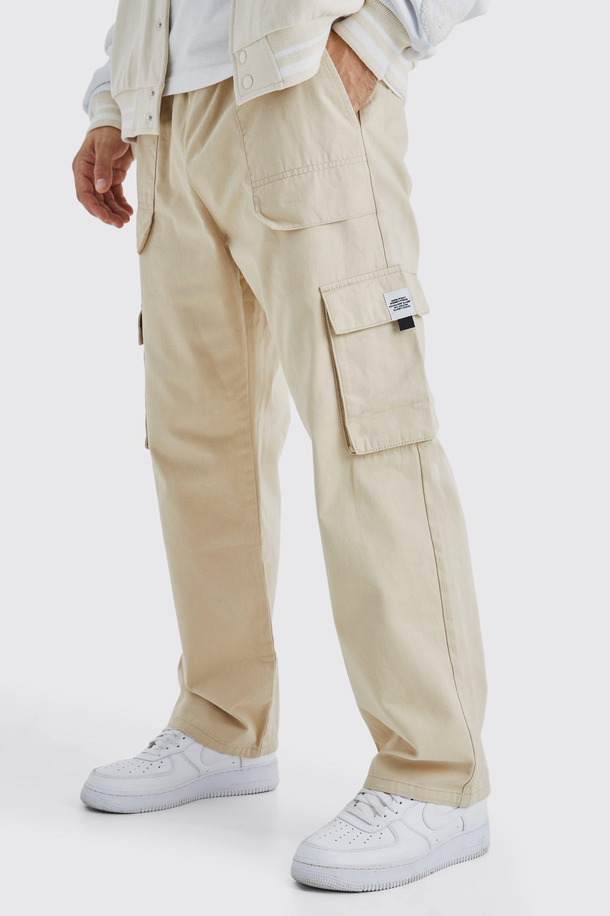 BOOHOO MAN ELASTIC WAIST MULTI POCKET ZIP CARGO TROUSER – STORESOME PK