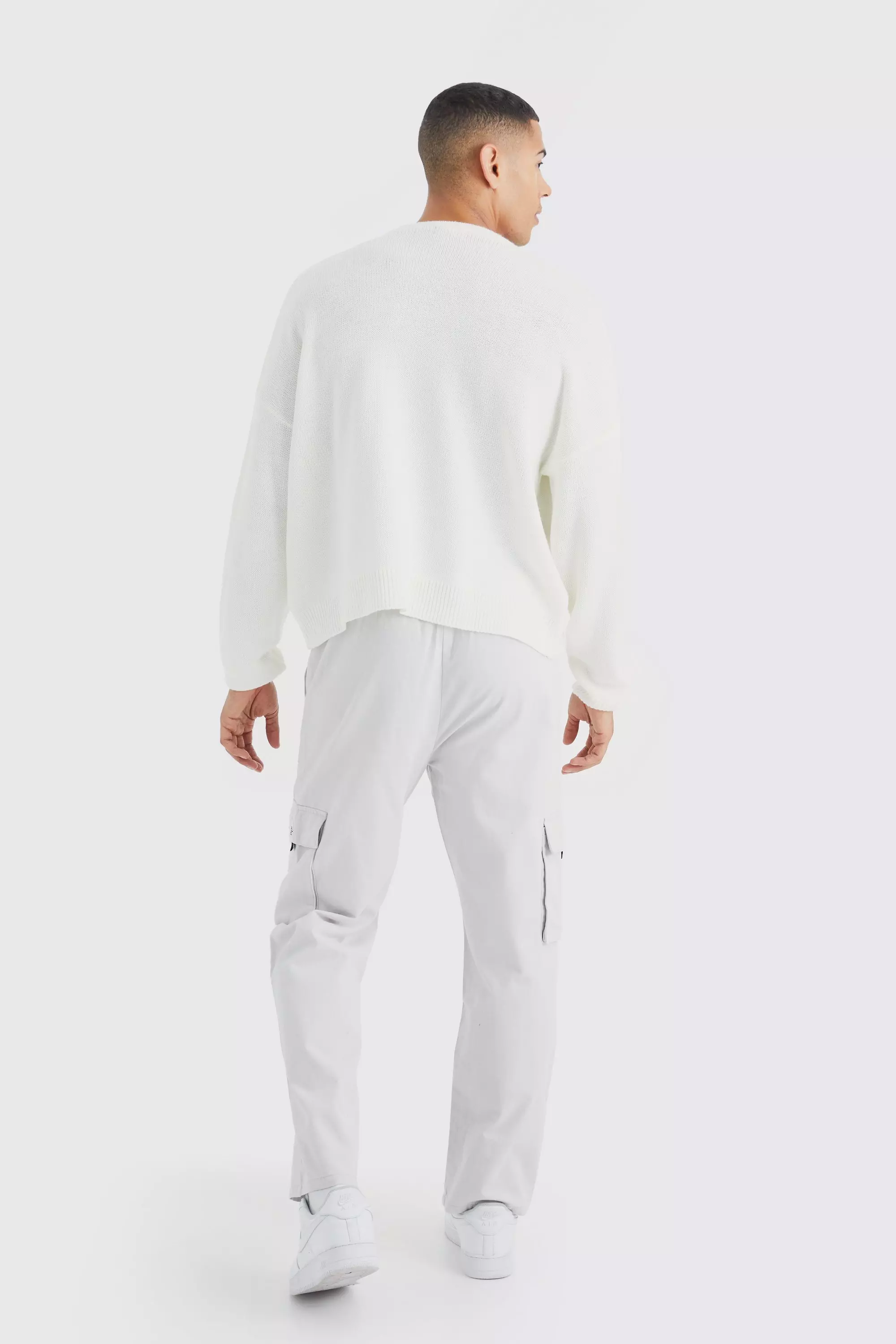Slate Elasticated Waist Relaxed Fit Cargo Pants alternative image