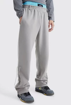 Relaxed Double Waistband Sweatpants Grey