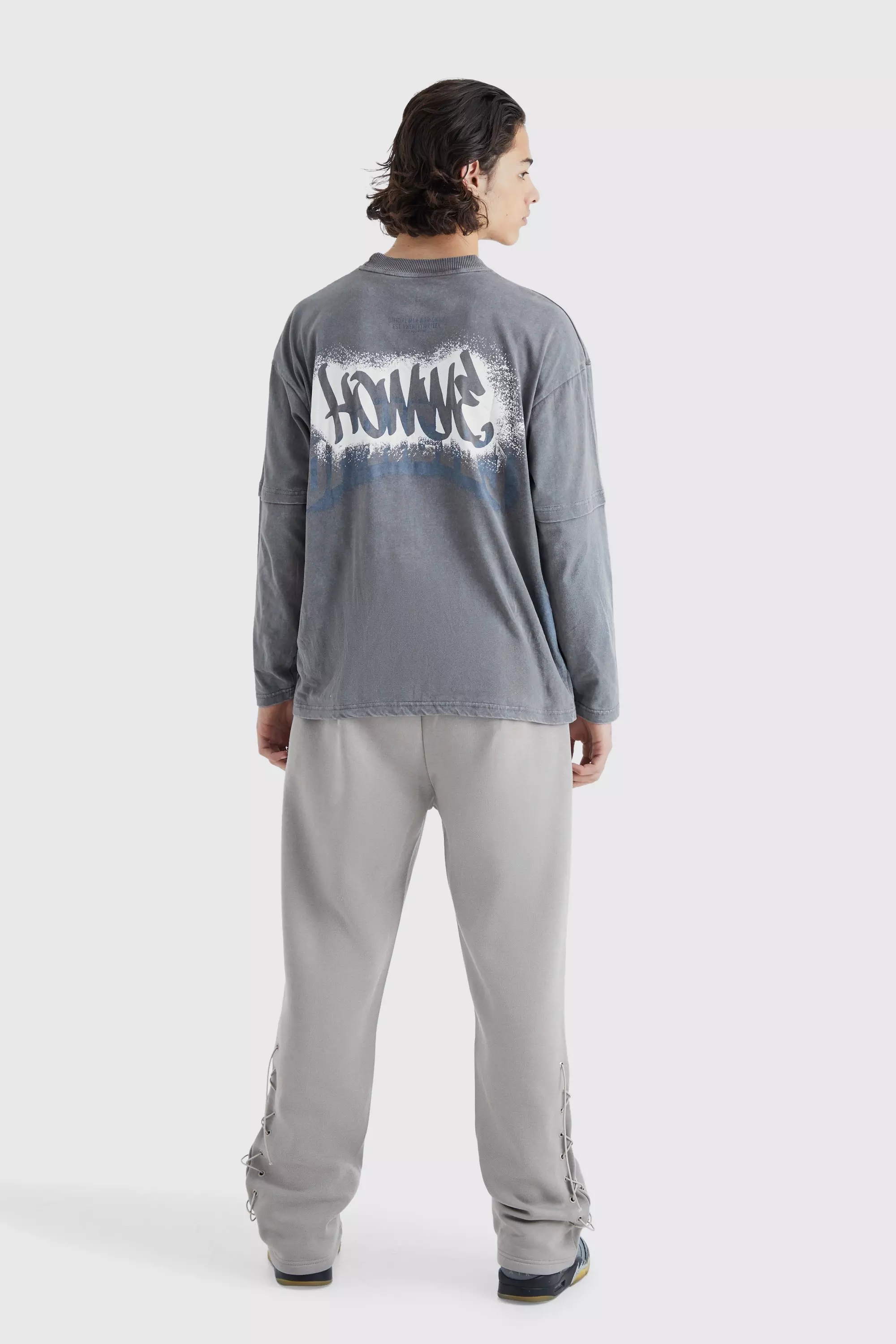 Relaxed Double Waistband Sweatpants | boohooMAN USA