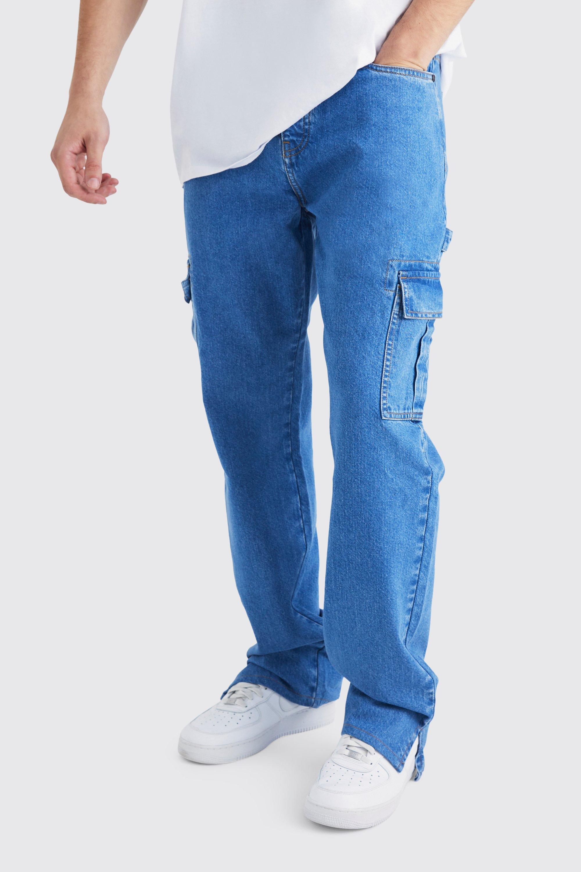 boohooMAN Men's Tall Skinny Carpenter Cargo Jeans