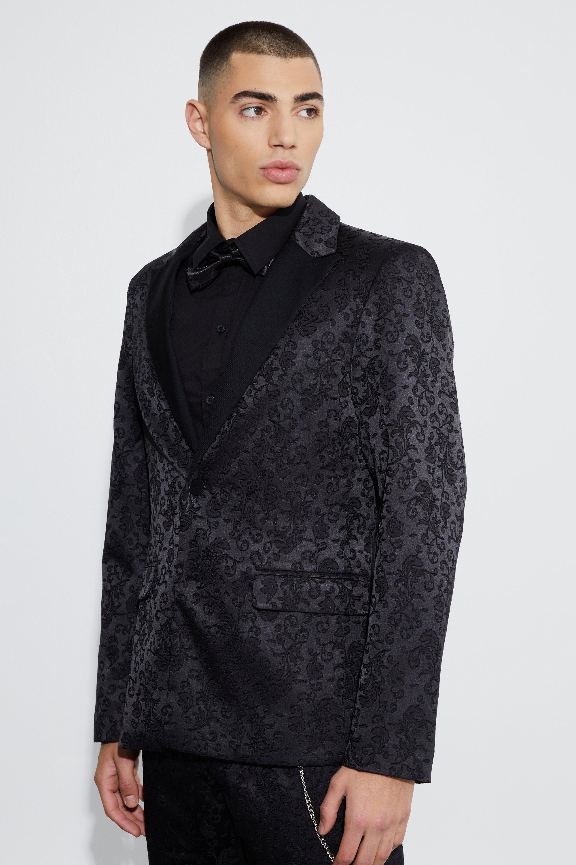 Black crushed velvet blazer hotsell