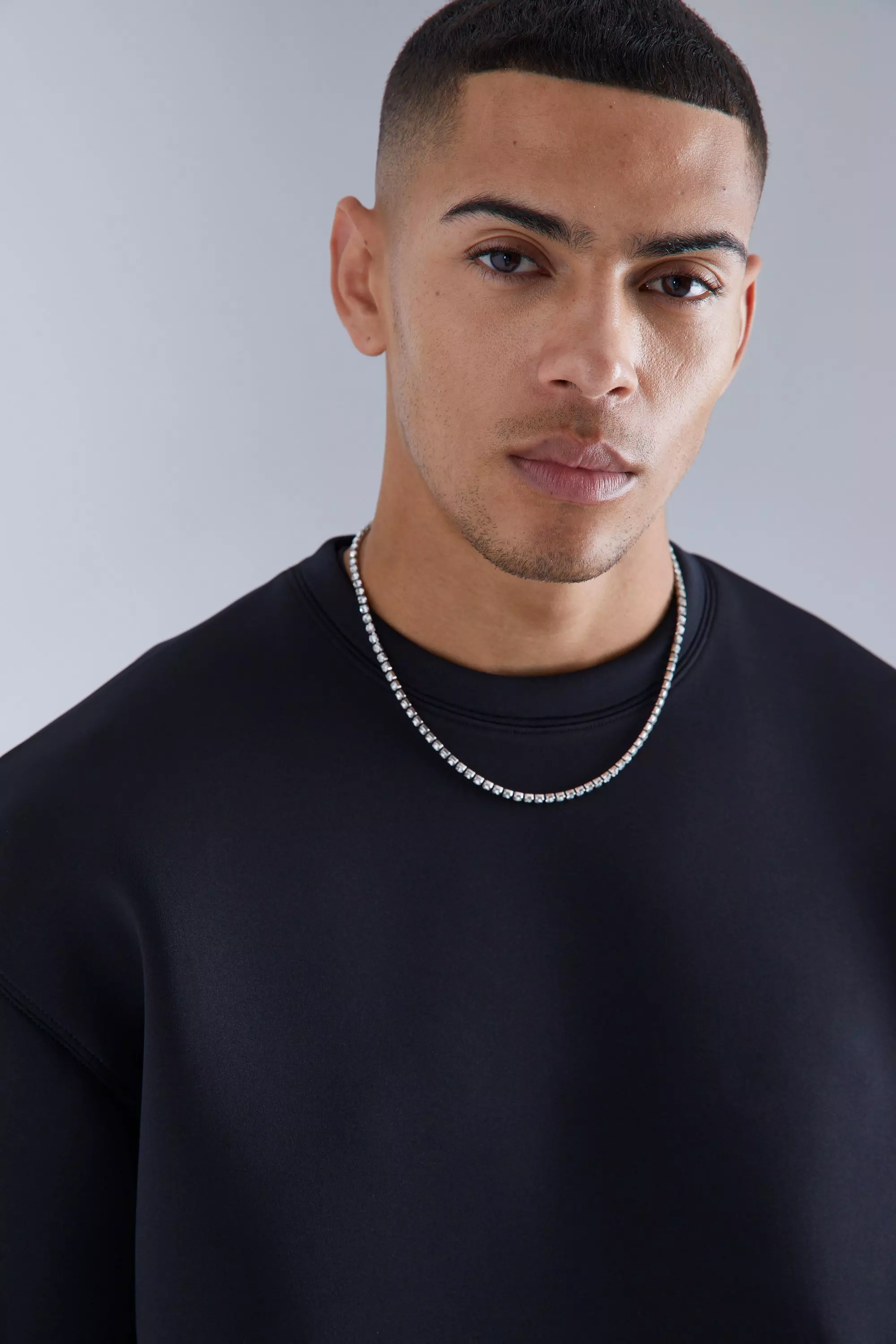 Kastiges Oversize Scuba-Sweatshirt, Black alternatives Bild