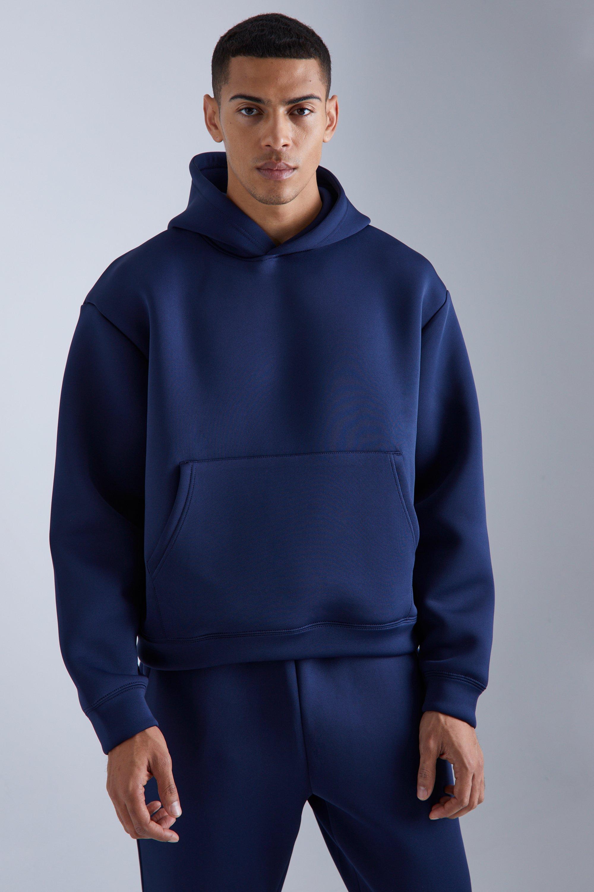 Bonded Scuba Oversized Hoodie | boohooMAN USA