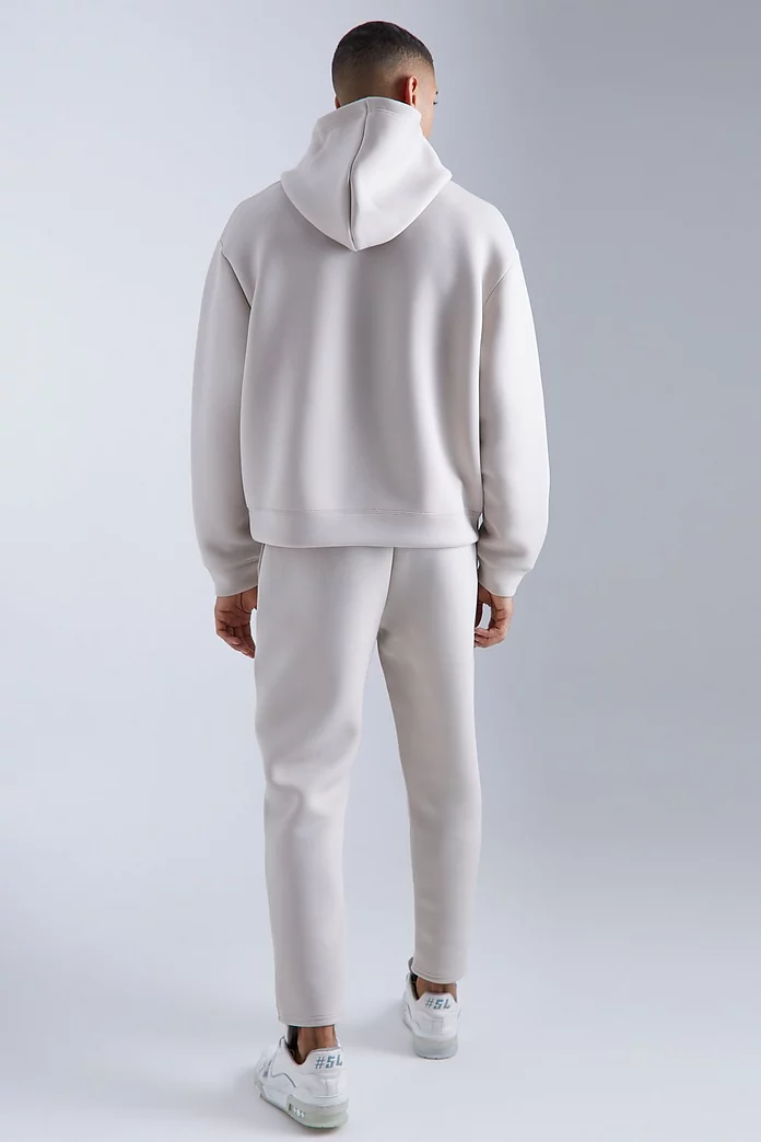 Oversized Boxy Bonded Scuba Hoodie | boohooMAN USA Oversized Boxy Bonded Scuba Hoodie | boohooMAN USA