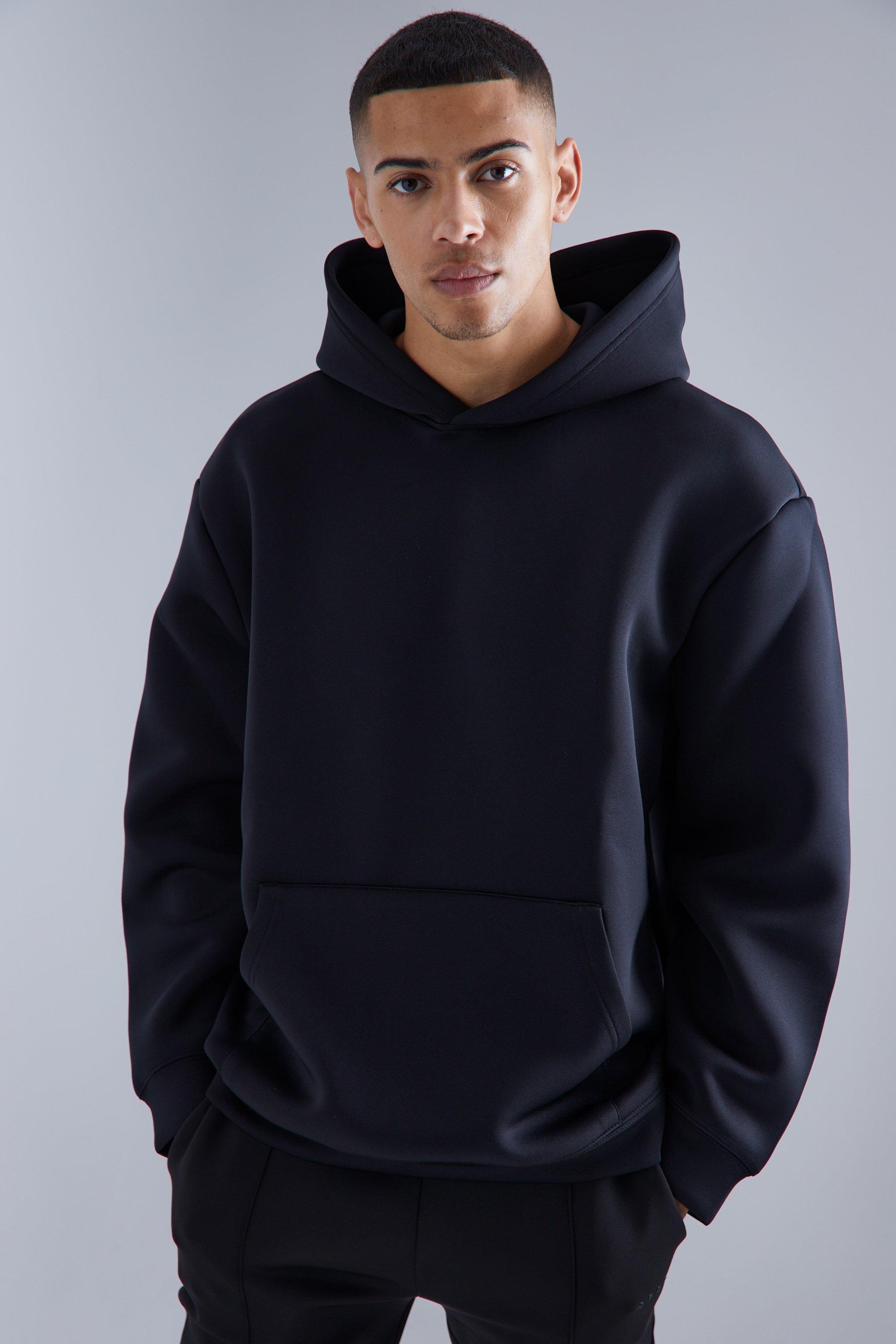 Bonded Scuba Oversized Hoodie | boohooMAN USA