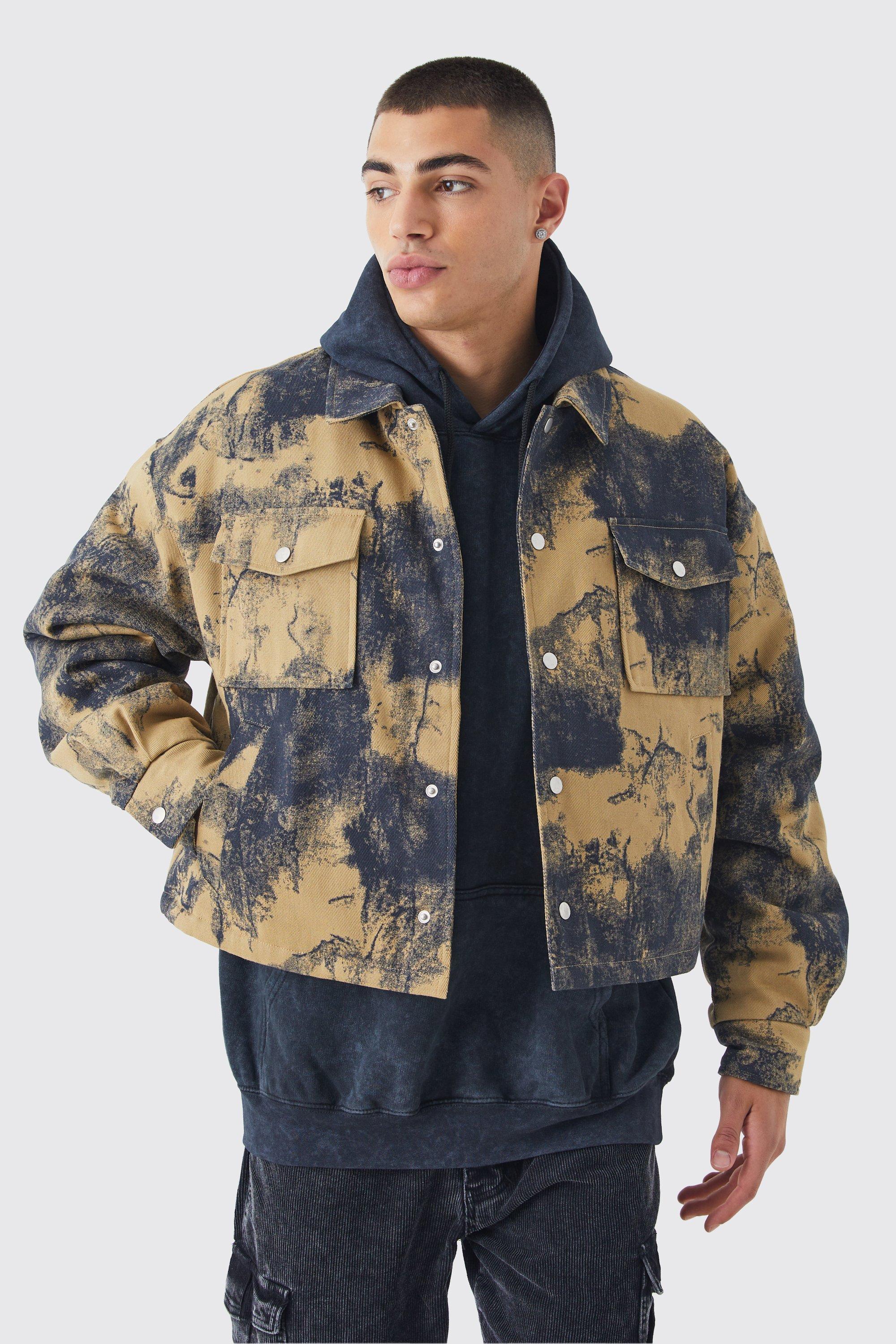 Boohooman camo store jacket