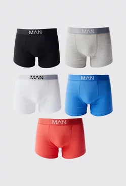 5 Pack Man Mixed Colour Trunks Multi