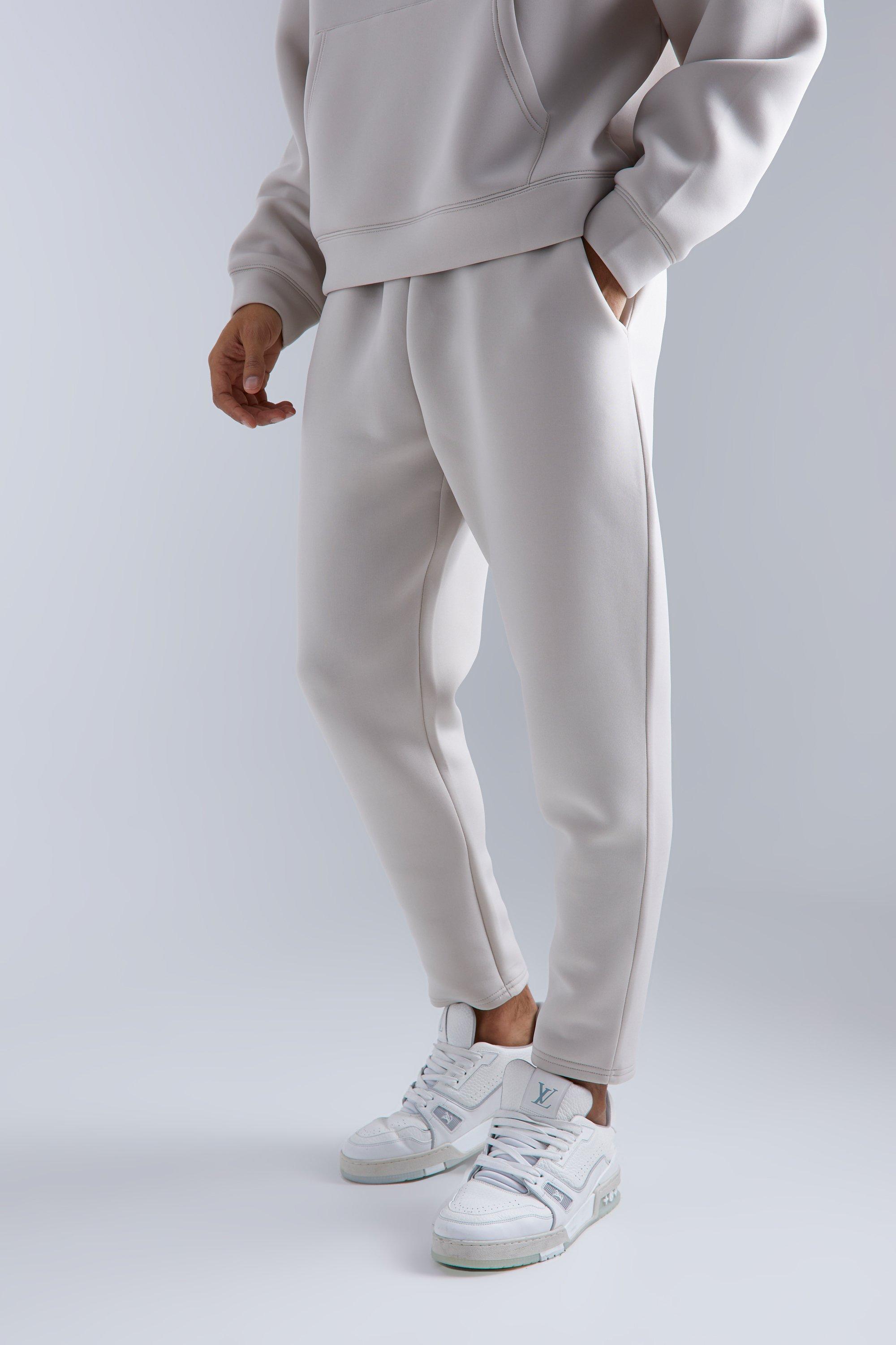 Tall Slim Tapered Cropped Bonded Scuba Jogger