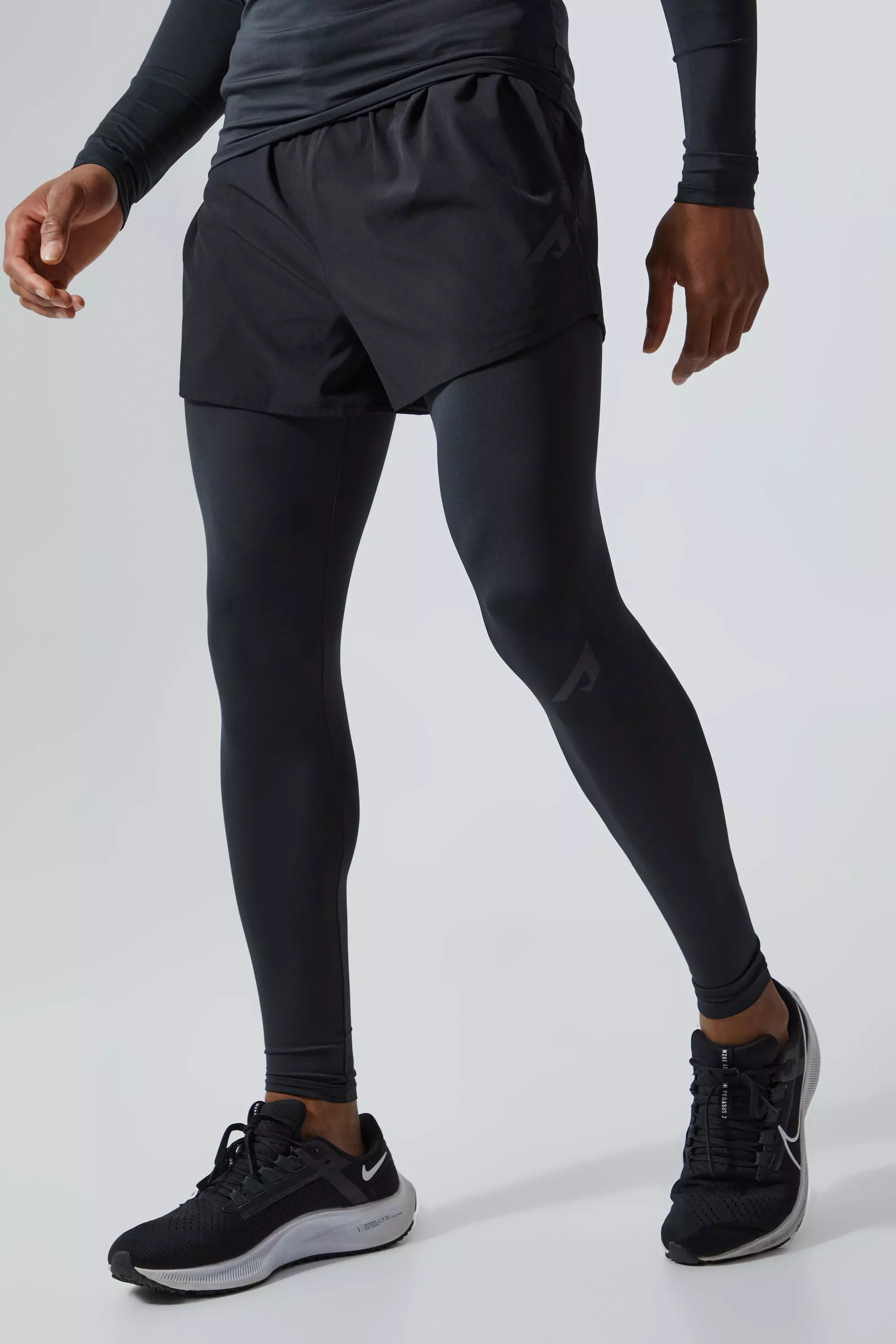 Black Active Skinny Fit Seamless Runner Legging