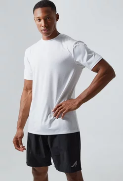 White Active Slim Fit Fast Dry T-shirt