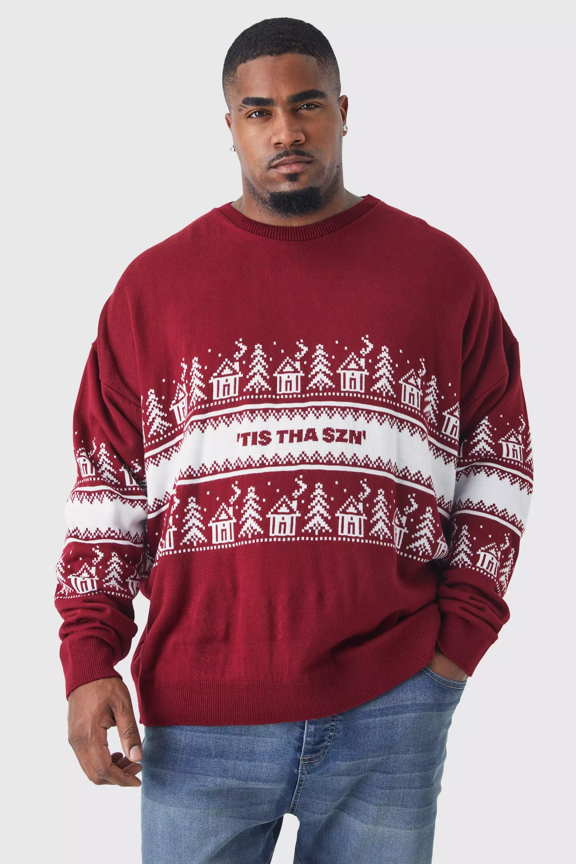 Oversized christmas sweatshirt best sale