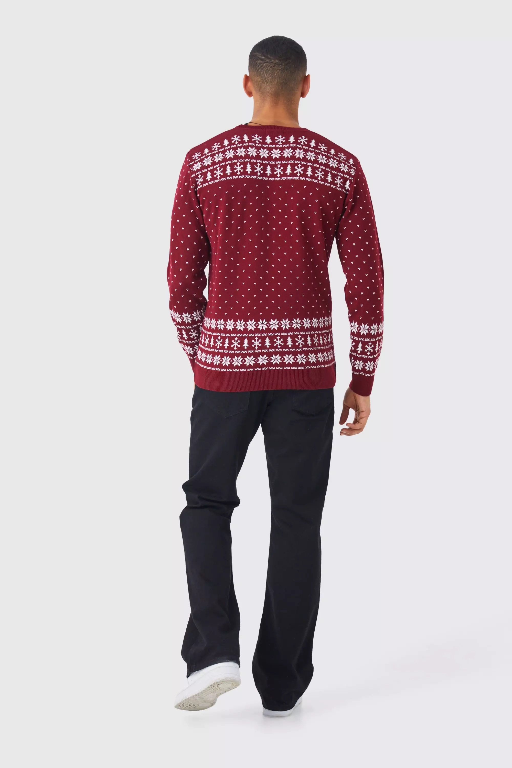 Pull de Noël à slogan 99 Problems, Burgundy autre image