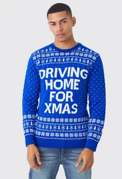 Driving Home For Xmas Sweater Cobalt