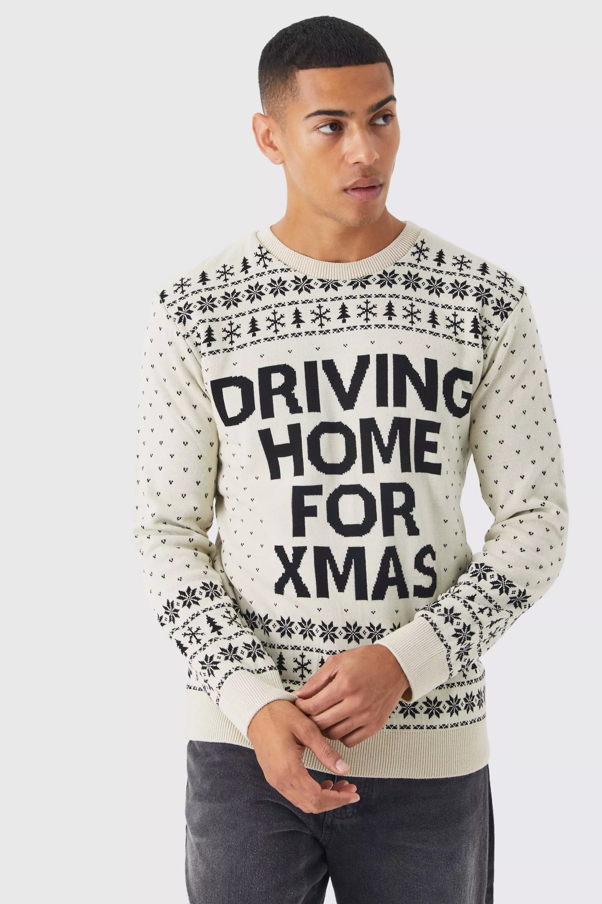 Driving Home For Xmas Sweater Stone