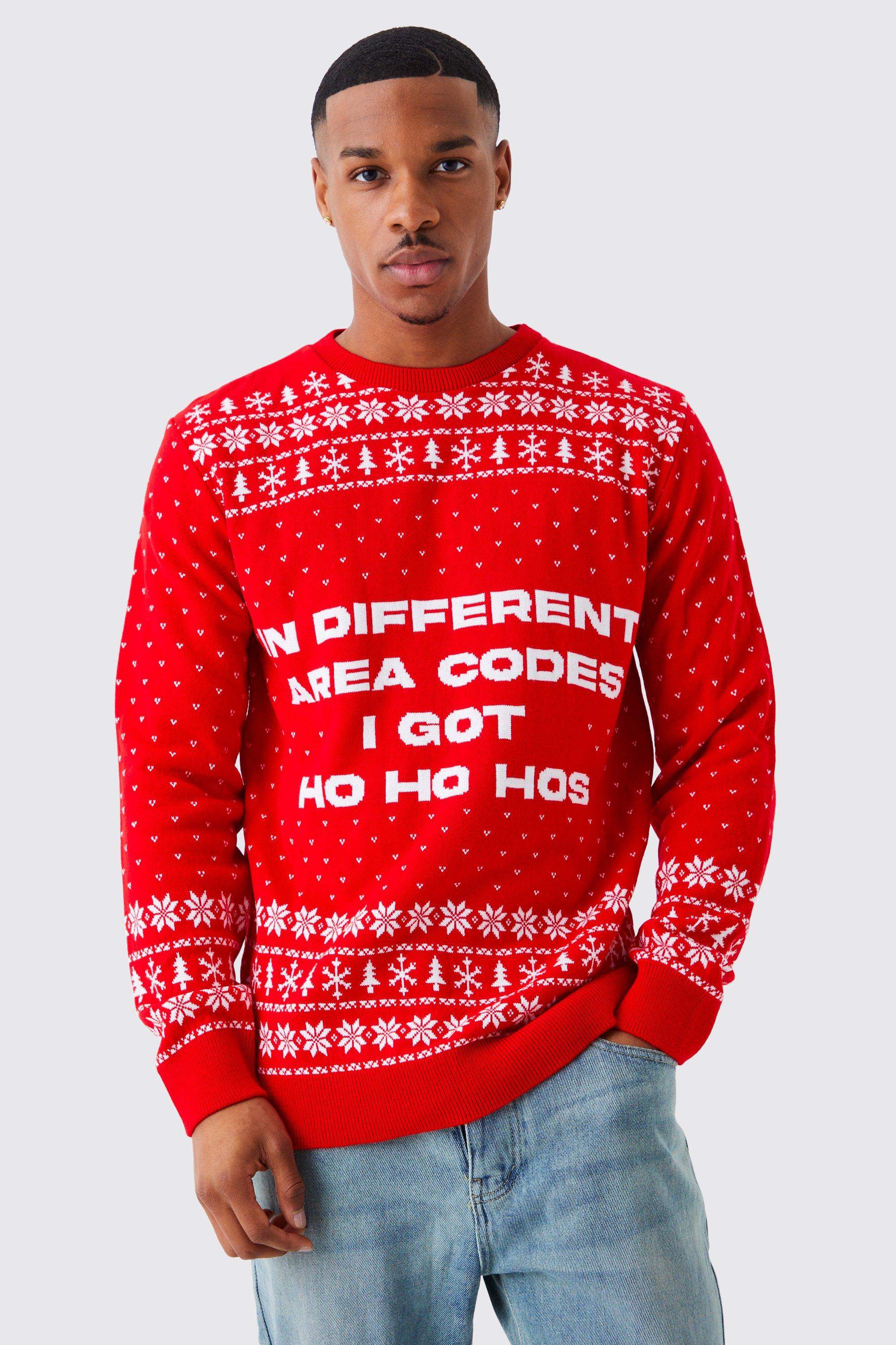 I Got Ho Ho Hos Christmas Jumper boohooMAN AU