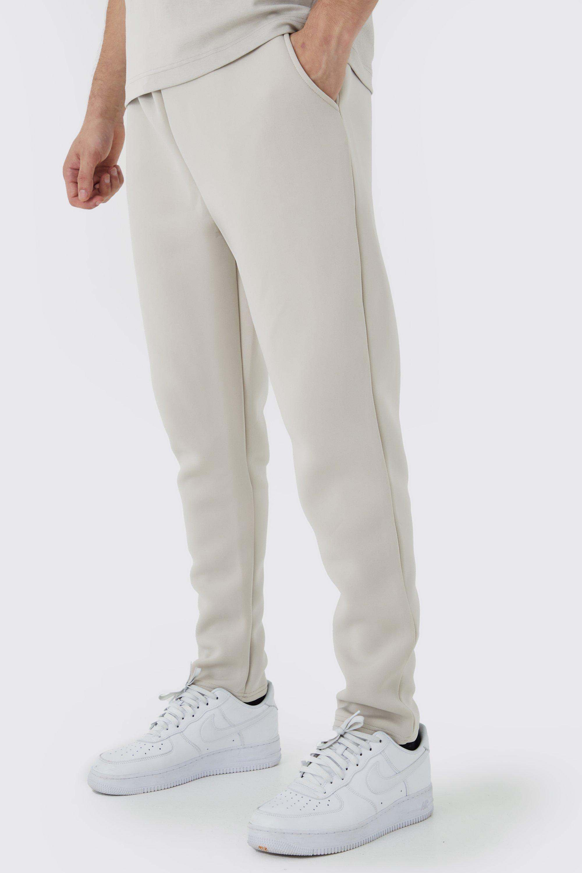 Tall Slim Tapered Cropped Bonded Scuba Sweatpants