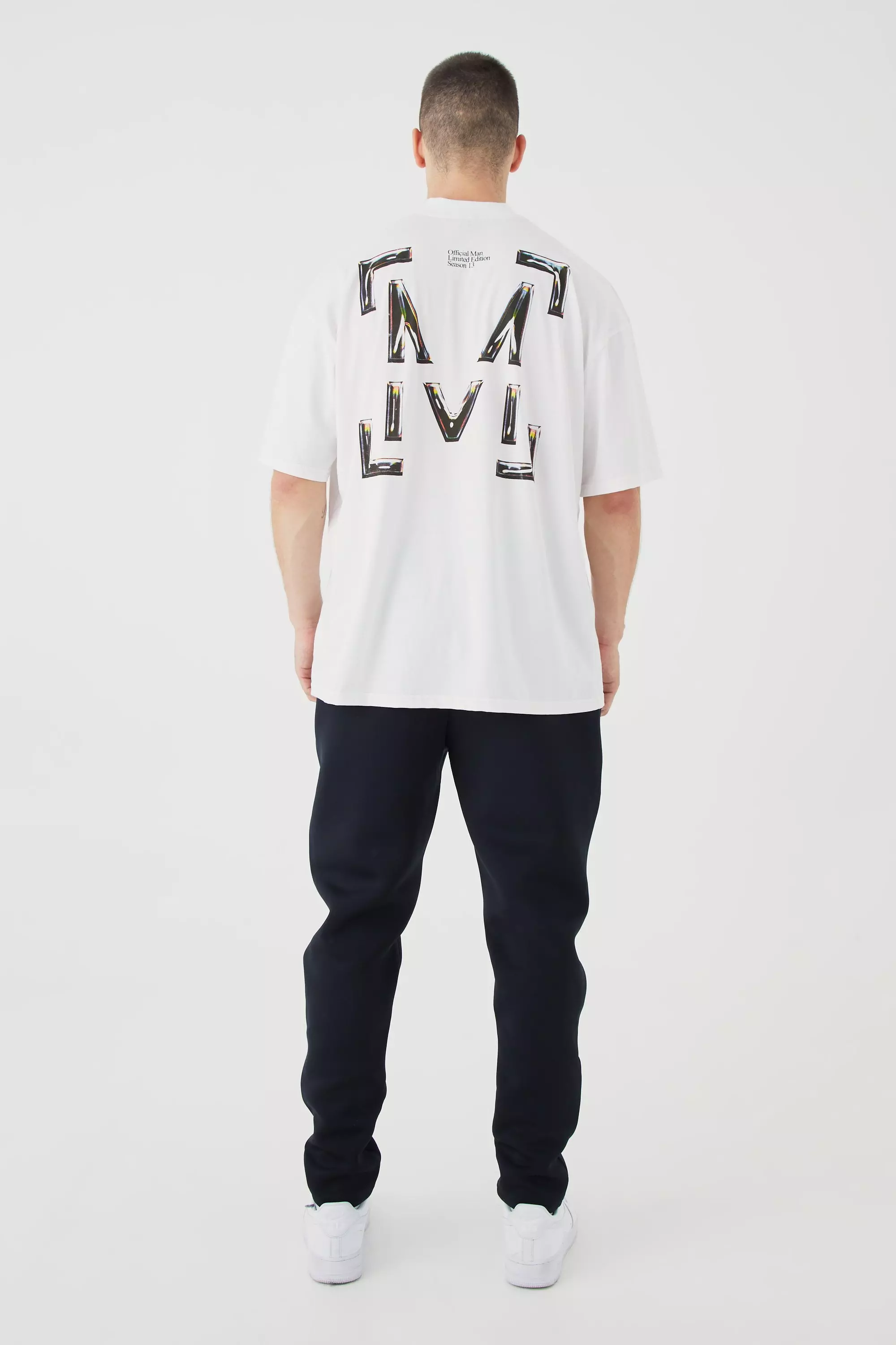 Black Tall Slim Tapered Cropped Bonded Scuba Joggers alternative image